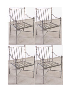 Set of Four Michael Taylor Montecito Garden Dining Armchairs