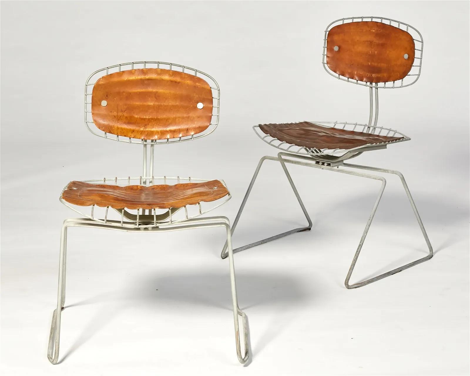 Set of four Michel  Cadestin & Georges Laurent Beaubourg chairs  In Distressed Condition For Sale In New Orleans, LA