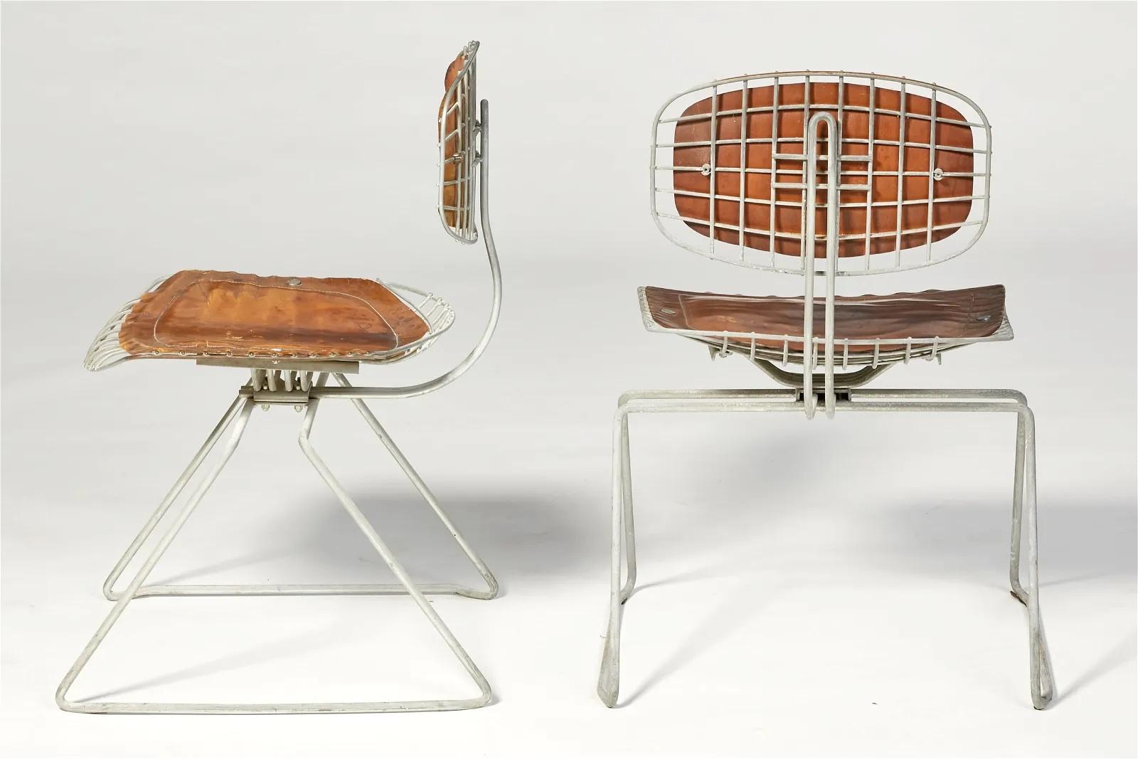 Set von vier Michel-Sesseln  Cadestin & Georges Laurent Beaubourg Stühle  1