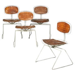 Ensemble de quatre Michel  Chaises Cadestin & Georges Laurent Beaubourg 