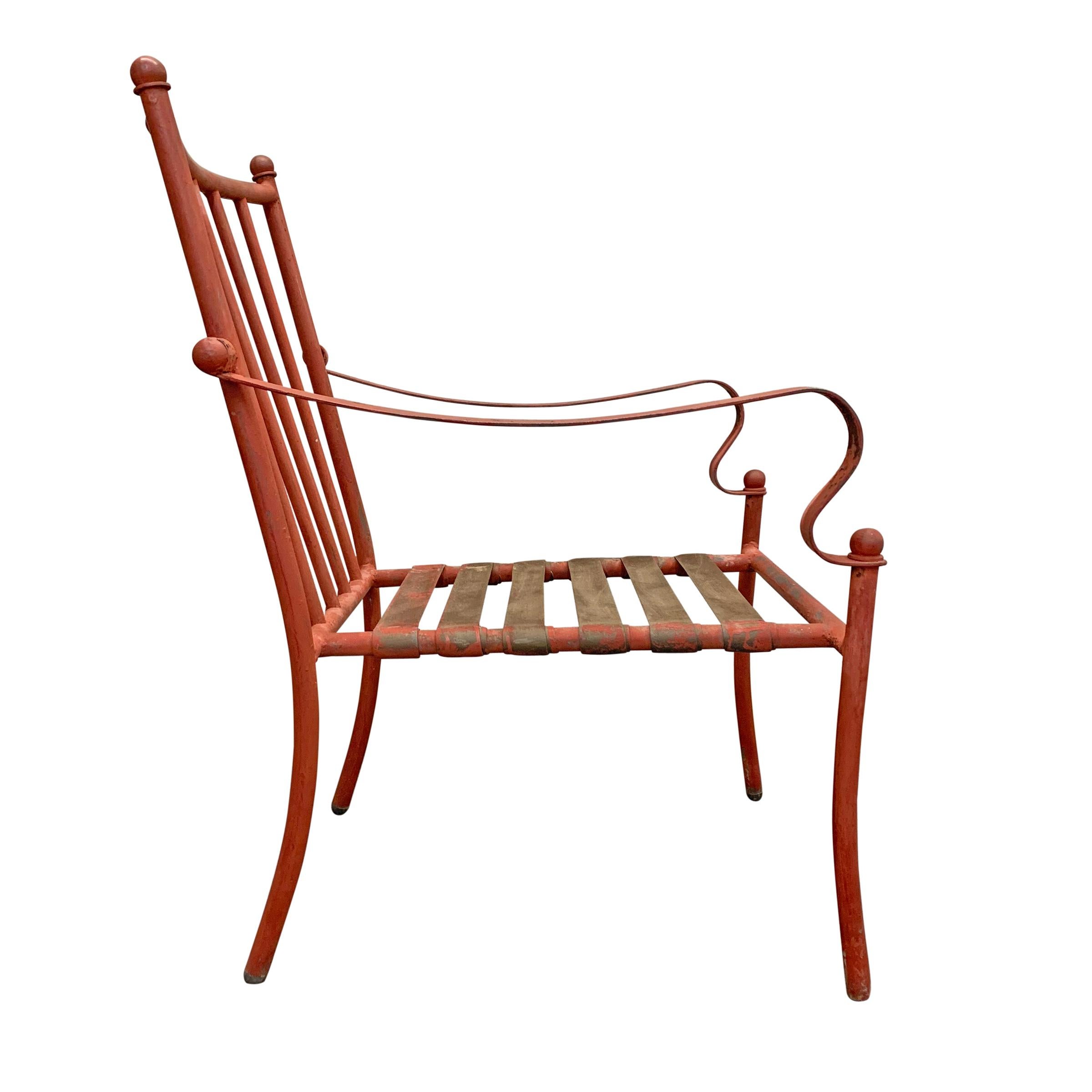 Set of Four Mid-20th Century American Iron Patio Chairs 1