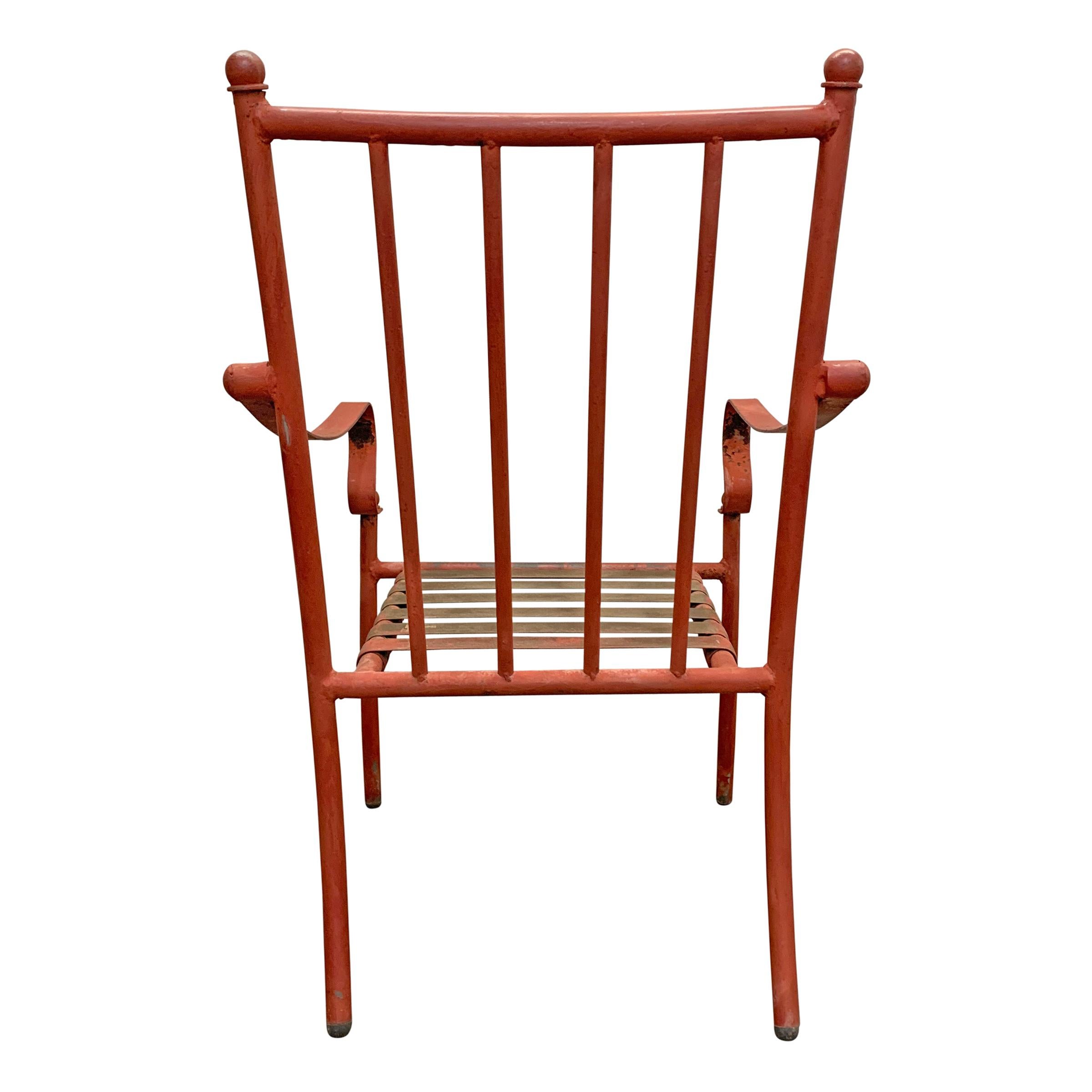 Set of Four Mid-20th Century American Iron Patio Chairs 2