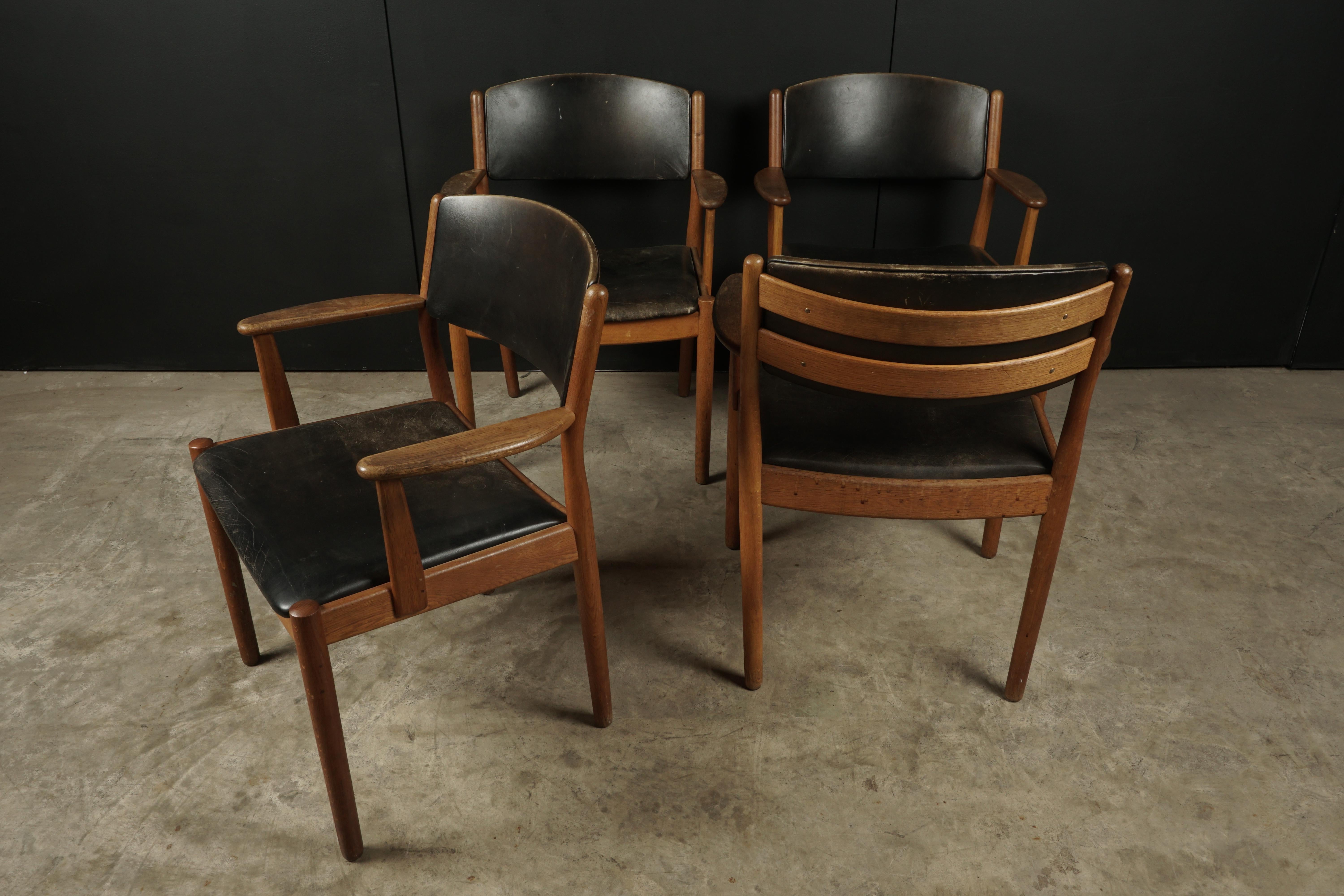 Set of Four Mid-Century Armchairs by Poul Volther for FDB Møbler, 1950s In Good Condition In Nashville, TN