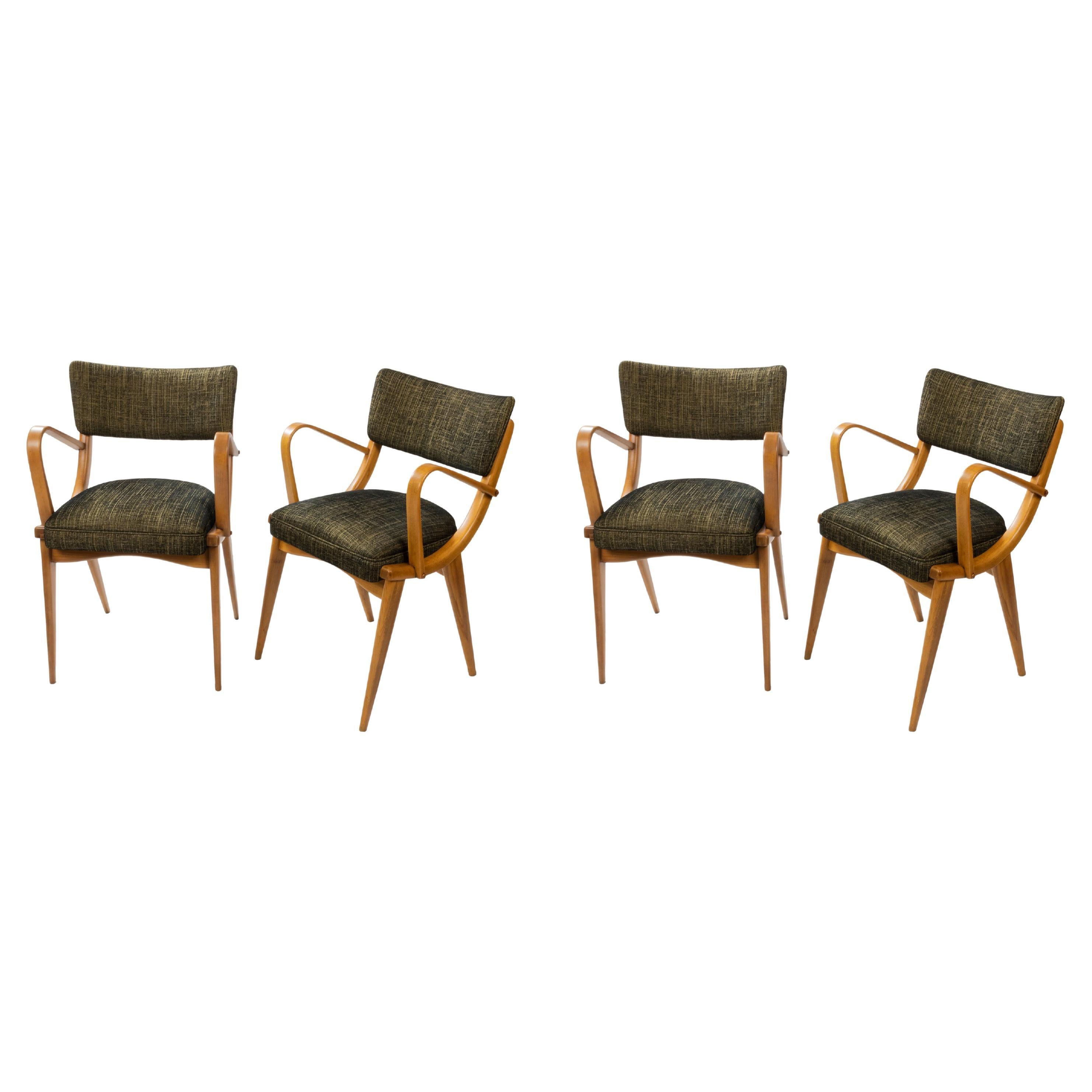 Set Of Four Mid Century Armchairs, 1952 - 1960, Denmark