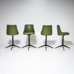 Set of Four Mid-Century Bar Stools, probably Italy