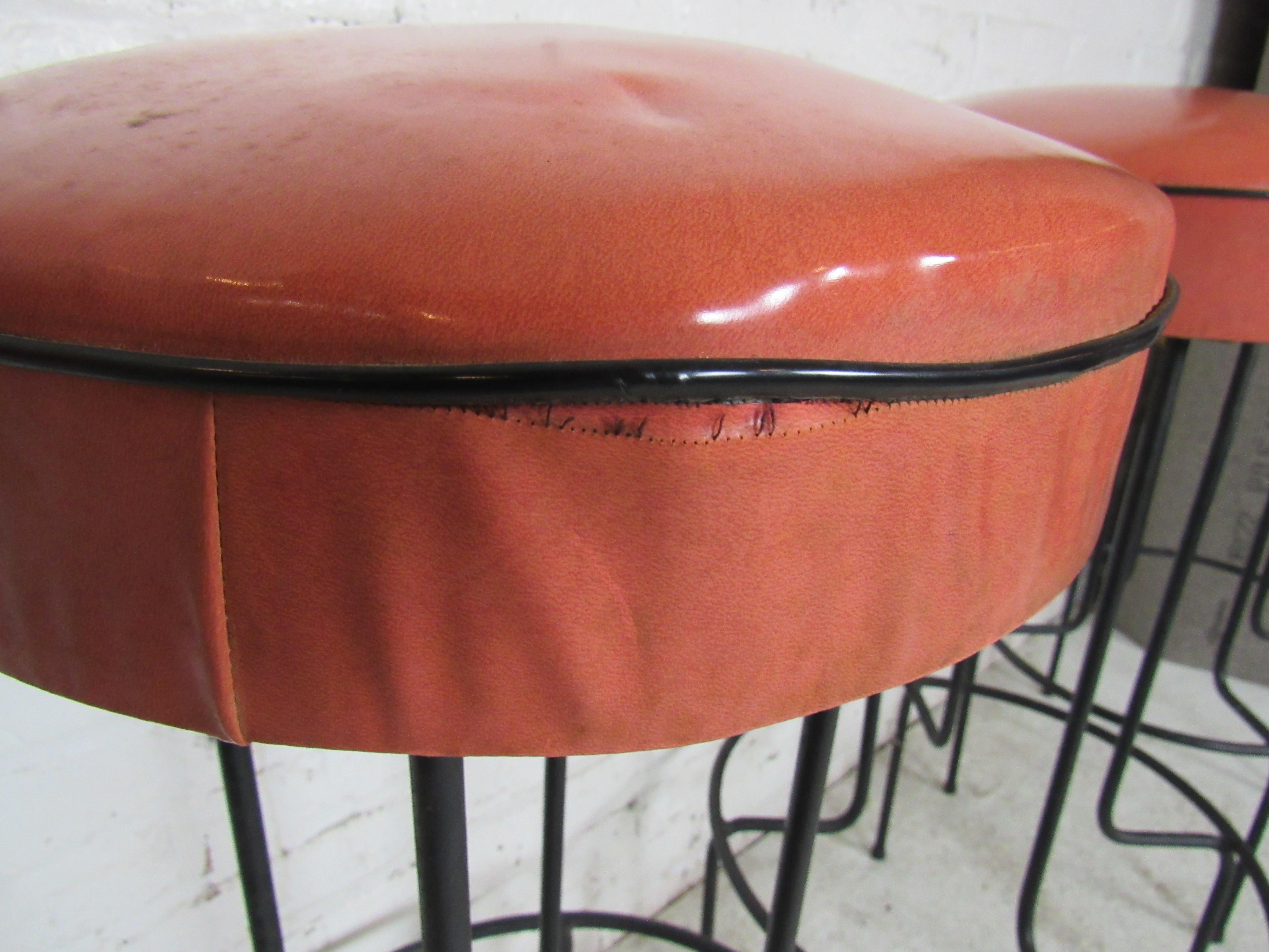 20th Century Set of Four Midcentury Barstools For Sale