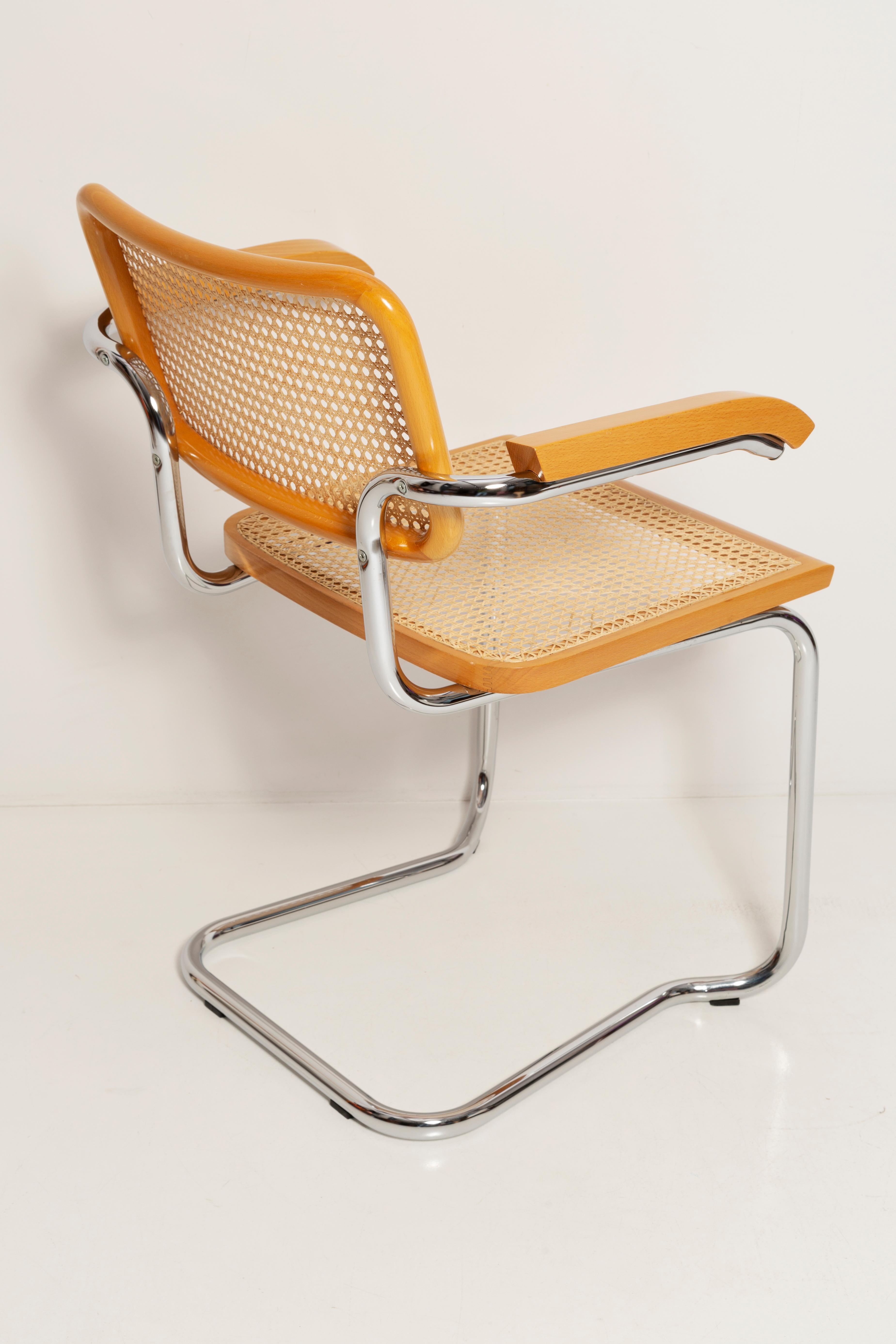 20th Century Set of Four Midcentury Cesca Rattan Chairs, Marcel Breuer, Italy, 1960s For Sale