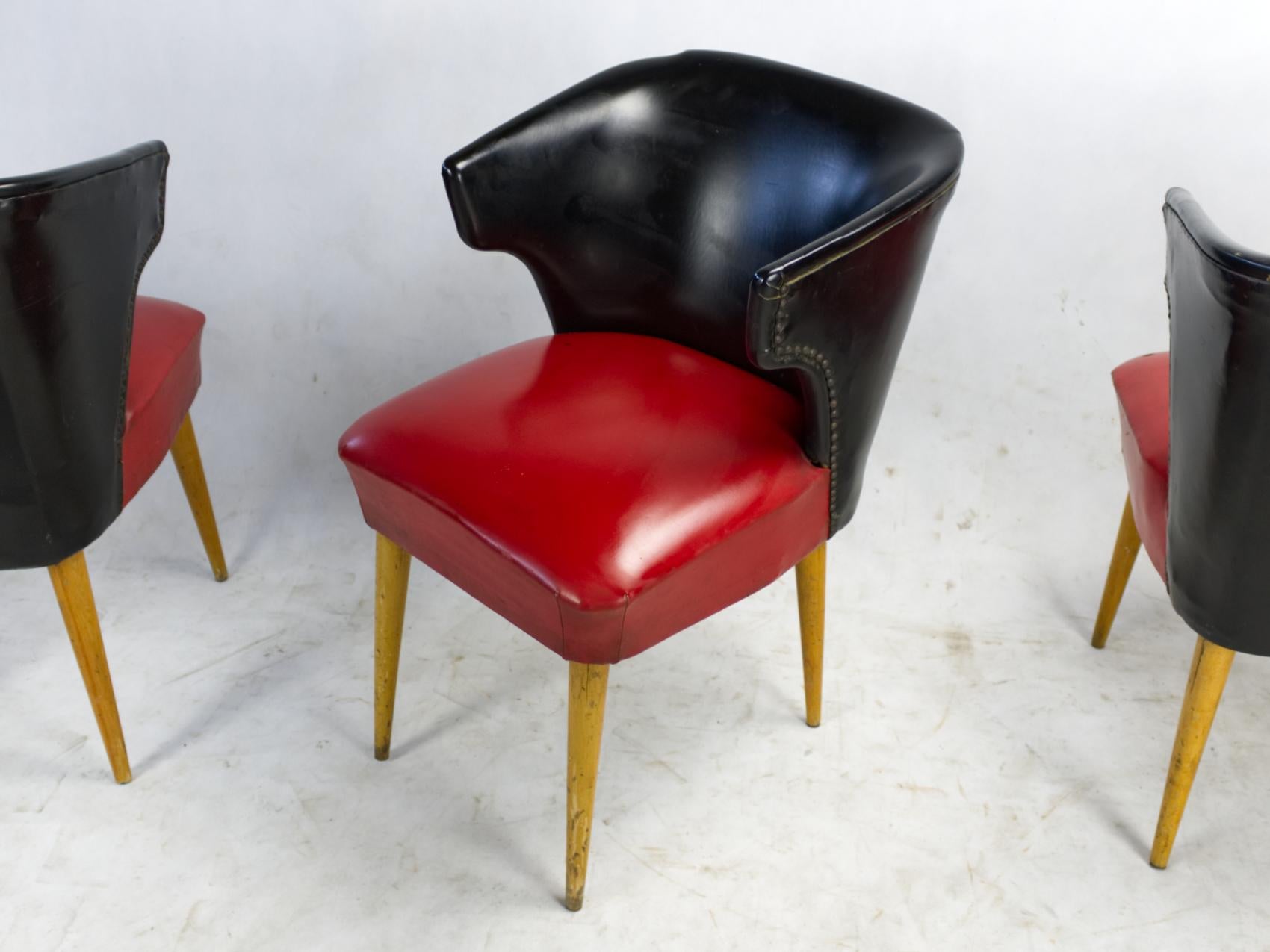 Hungarian Set of Four Midcentury Chairs, 1960s