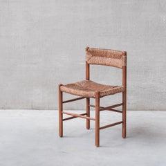 Set of Four Mid-Century Charlotte Perriand 'Dordogne' Rush Dining Chairs