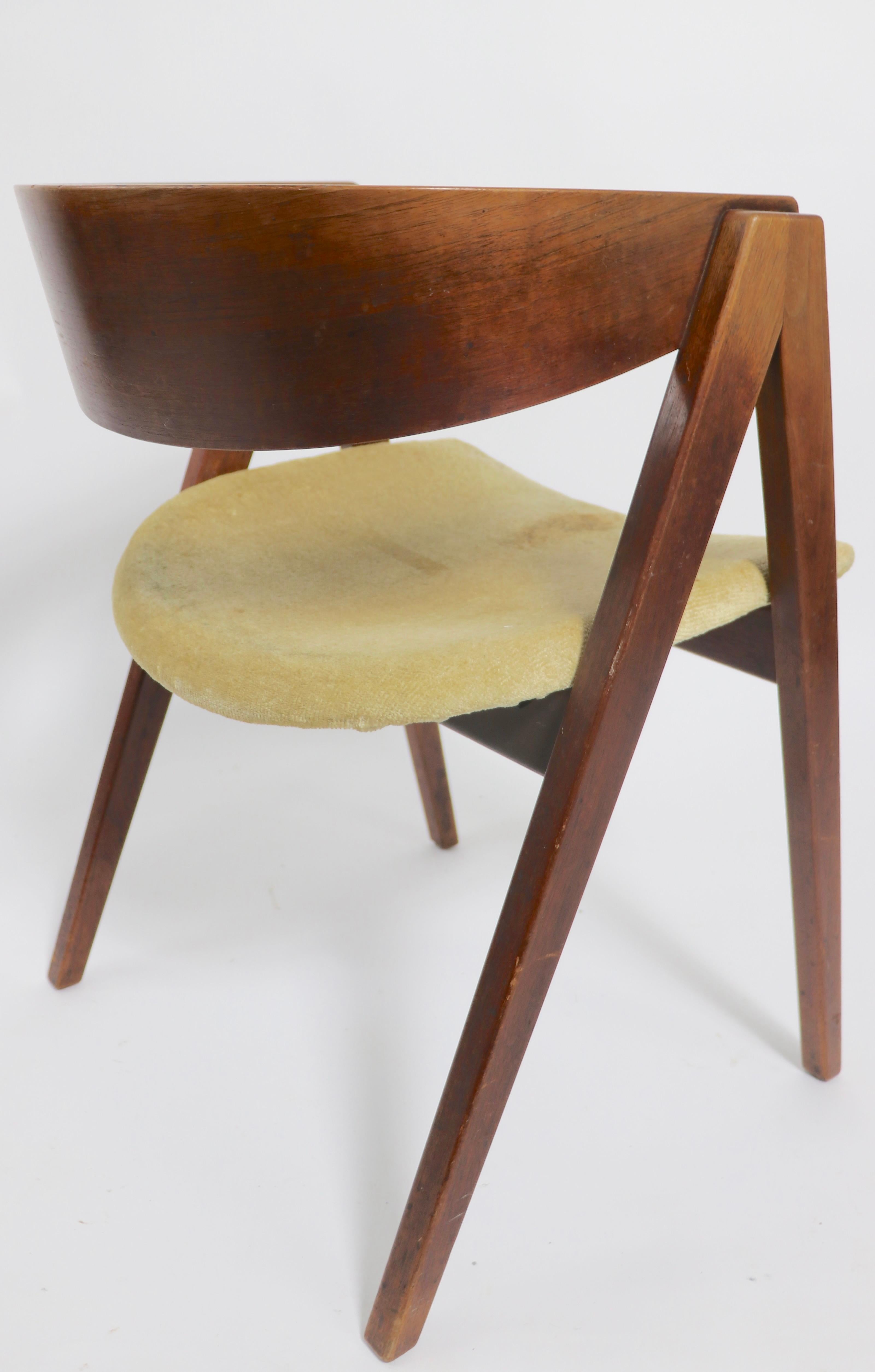20th Century Set of Four Mid Century Compass Chairs by Allan Gould