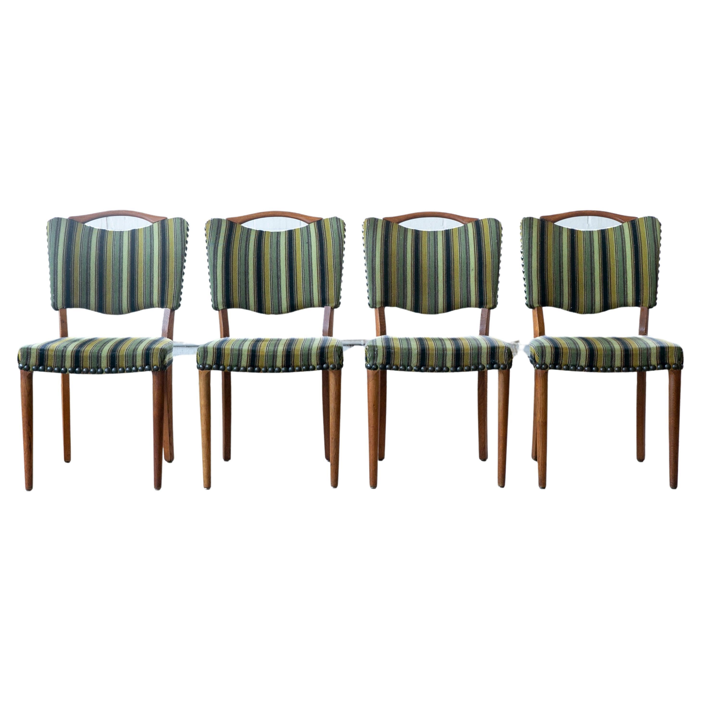 Set of four MidCentury danish dining chairs by Inge Klingenberg at 1stDibs
