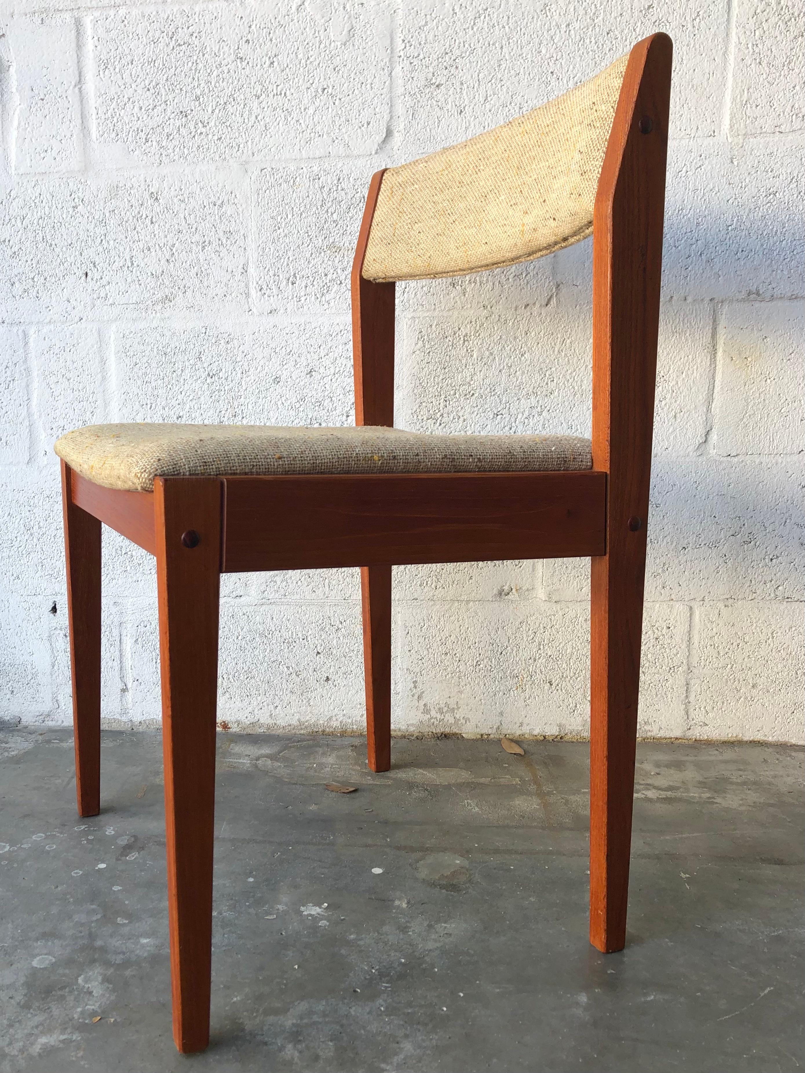 Late 20th Century Set of Four Mid Century Danish Modern Dining Chairs by Tarm Stole Mobelfabrik For Sale