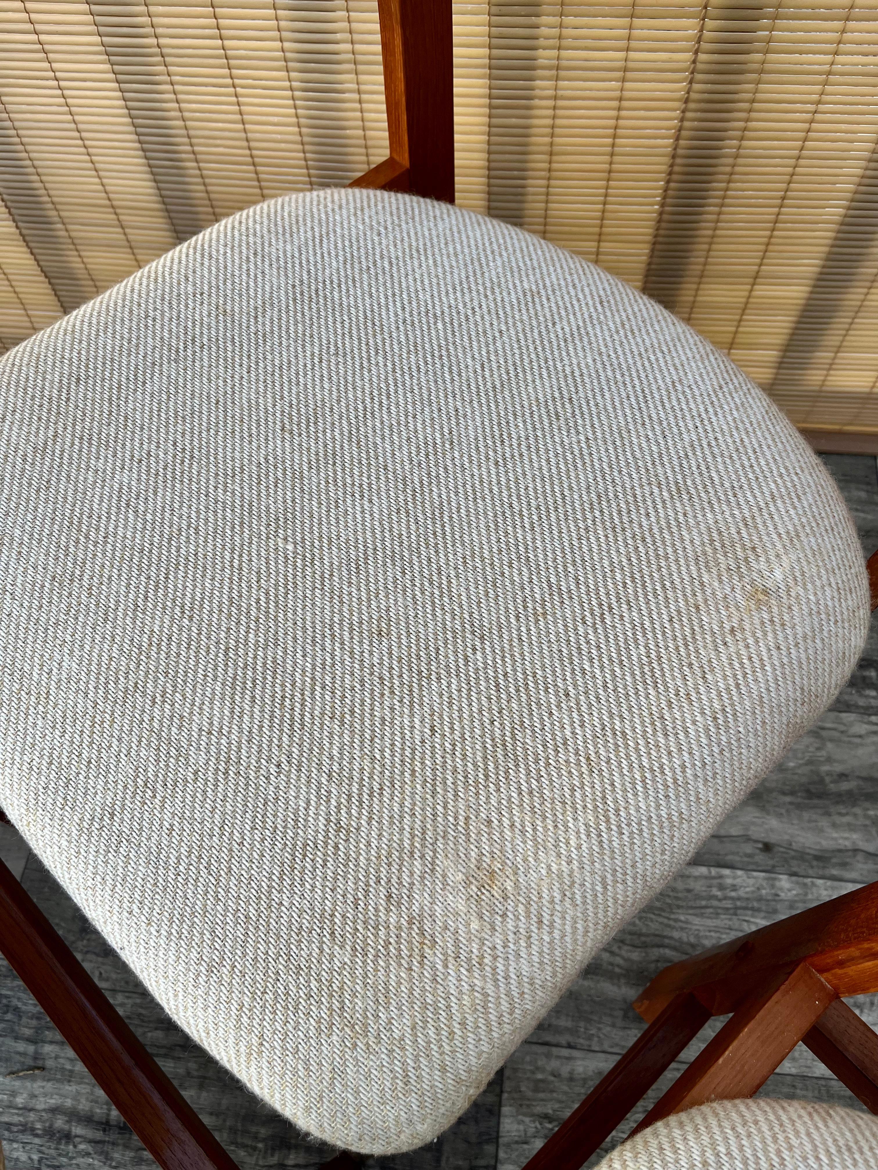 Juego de cuatro sillas de comedor de estilo moderno danés de mediados de siglo de Benny Linden Design en venta 10