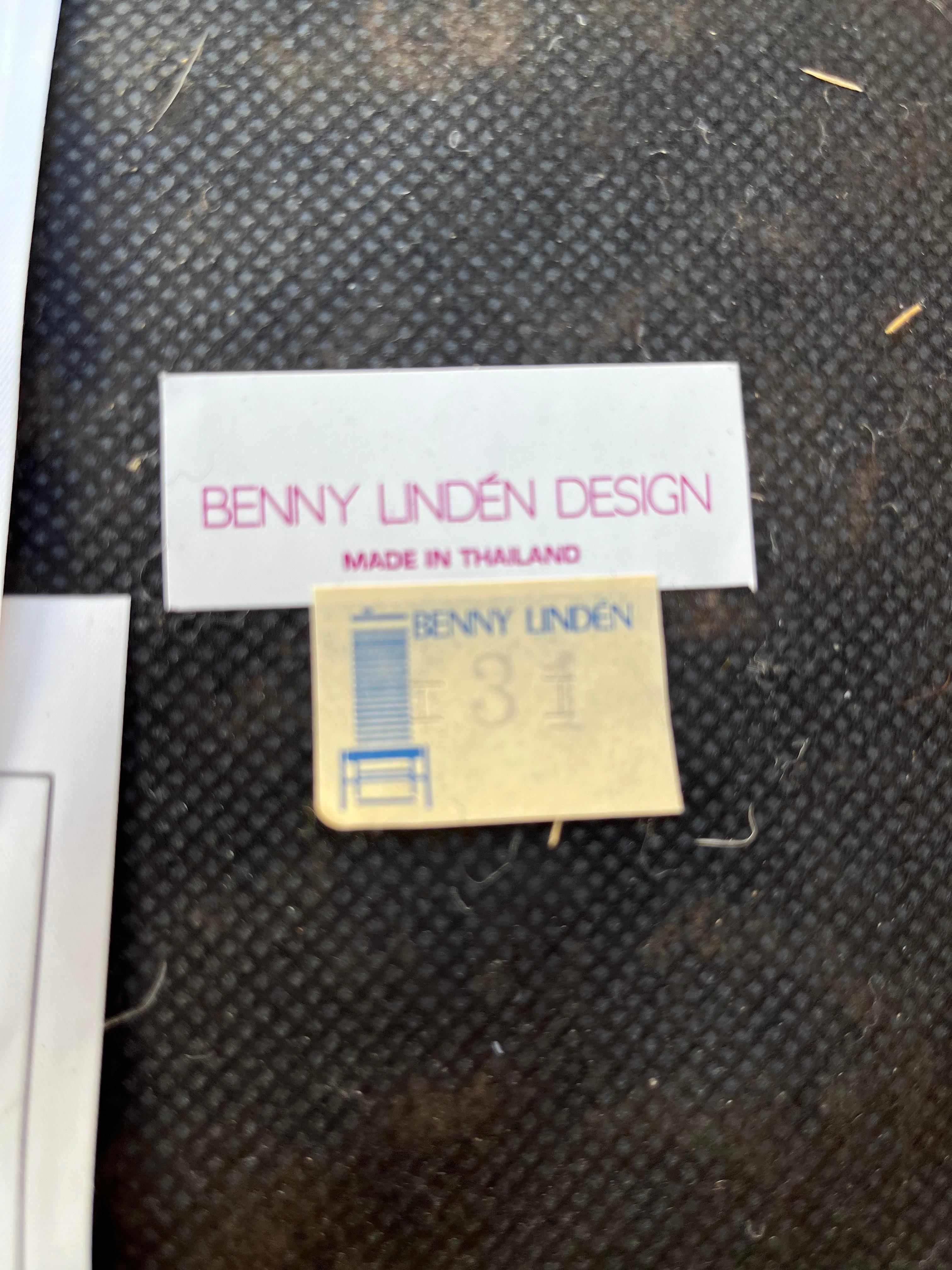 Juego de cuatro sillas de comedor de estilo moderno danés de mediados de siglo de Benny Linden Design en venta 12