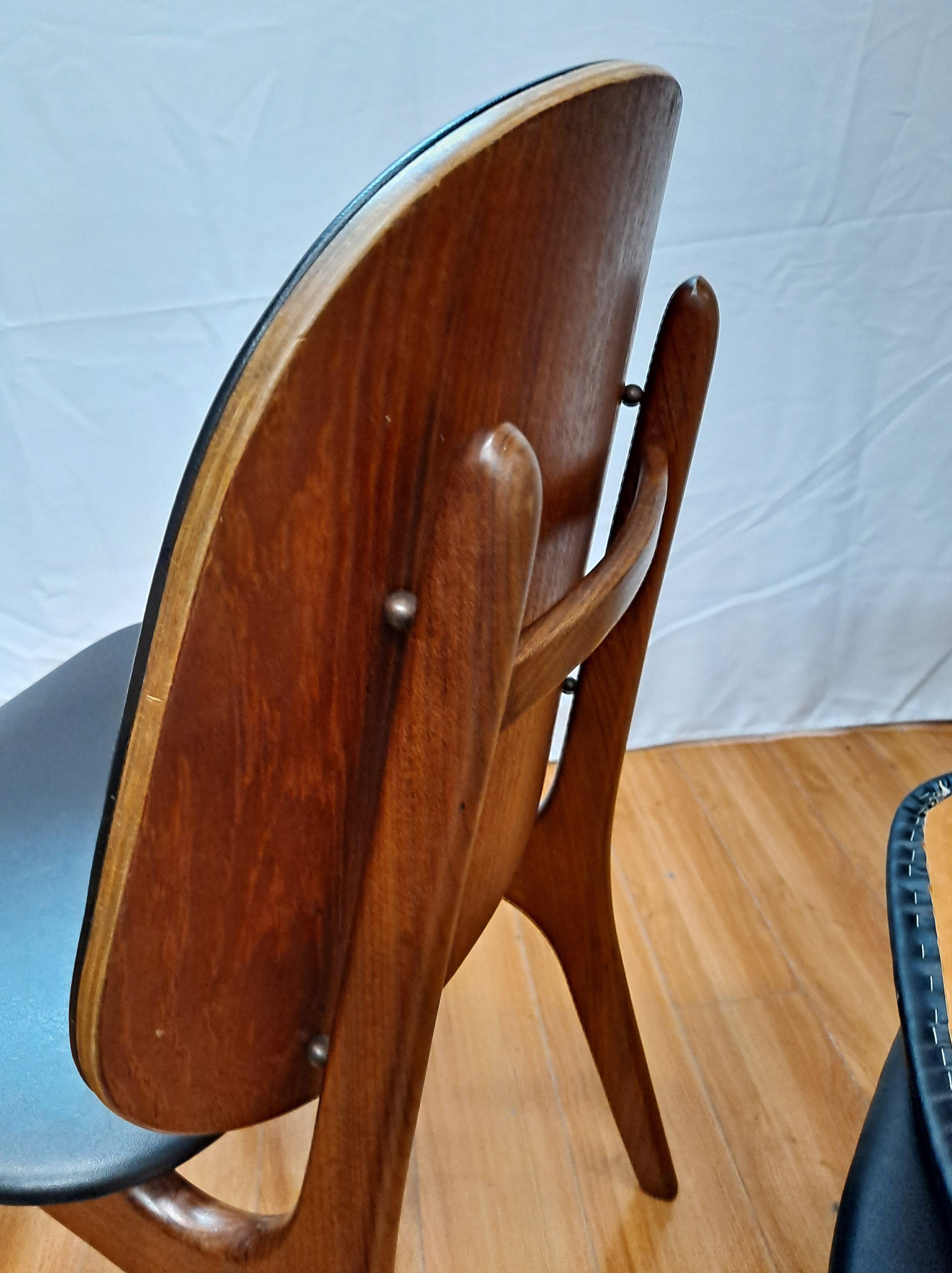 Set of Four Mid-century Danish Teak Dining Chairs by Arne-Hovmand Olsen In Good Condition For Sale In San Francisco, CA