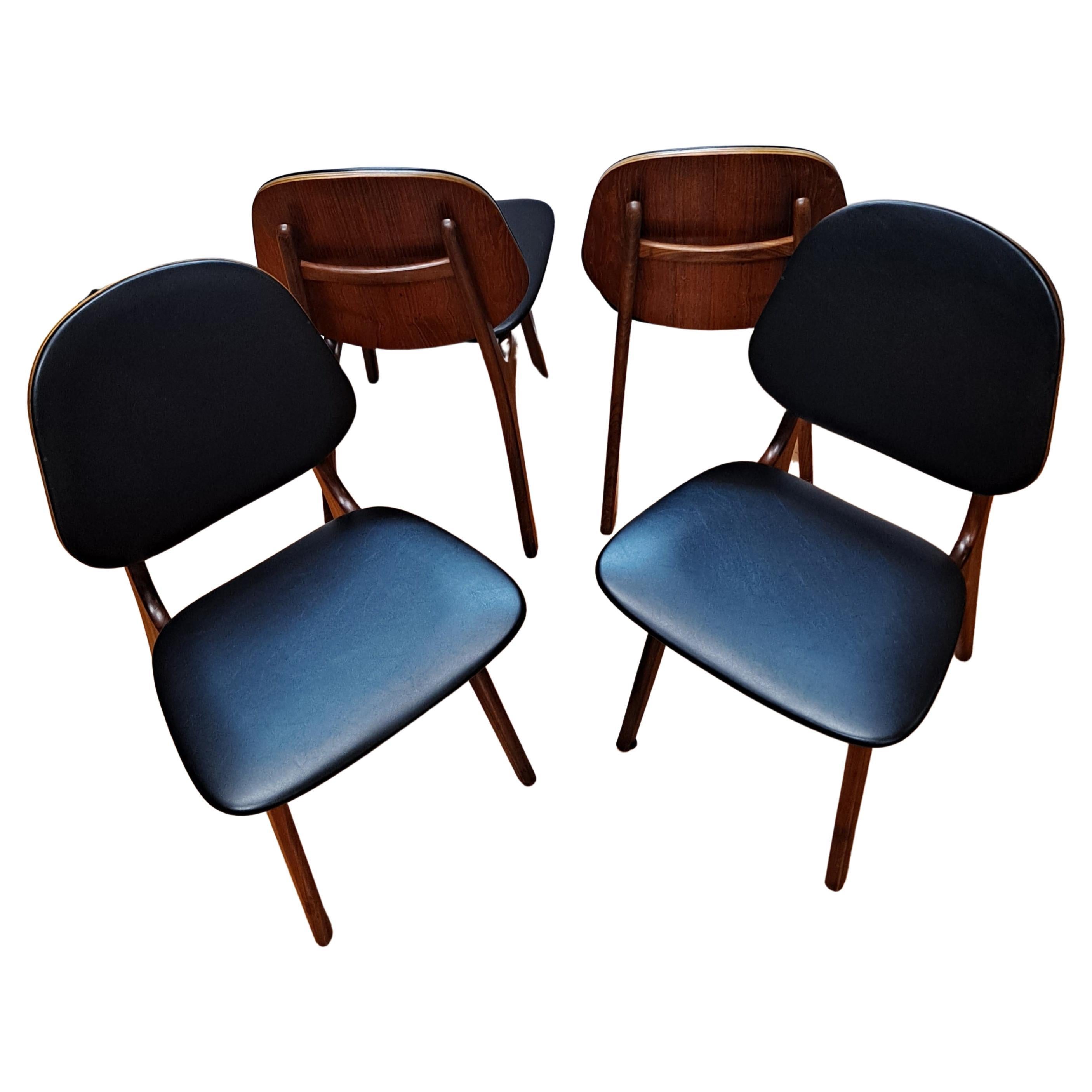 Set of Four Mid-century Danish Teak Dining Chairs by Arne-Hovmand Olsen