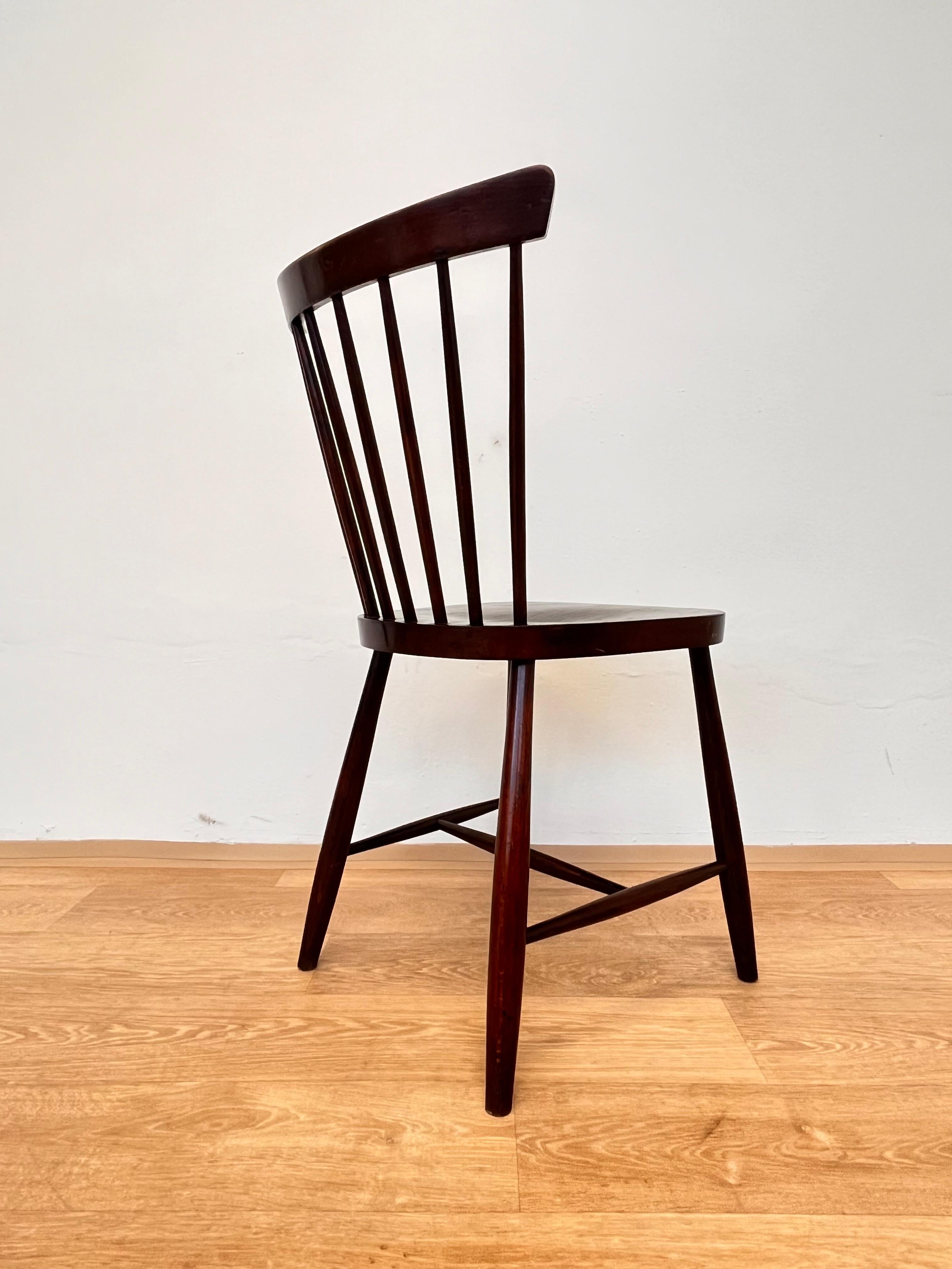 Set of Four MID century Design wooden Dining Chairs by TON - 1960s In Good Condition For Sale In Praha, CZ