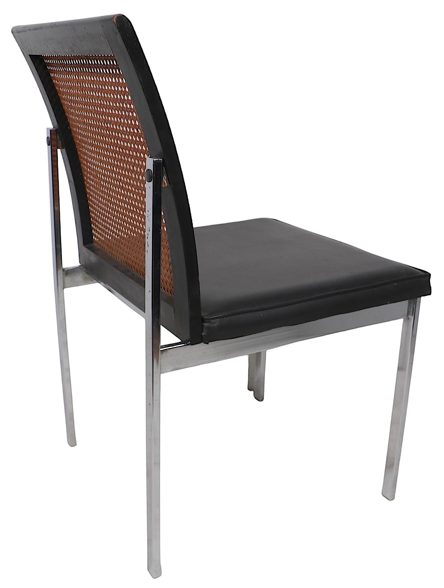 Cane Set of Four Mid Century Dining Chairs by Paul McCobb for Lane Alta Vista