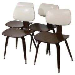 Set of Four Mid Century Dining Chairs by Thonet
