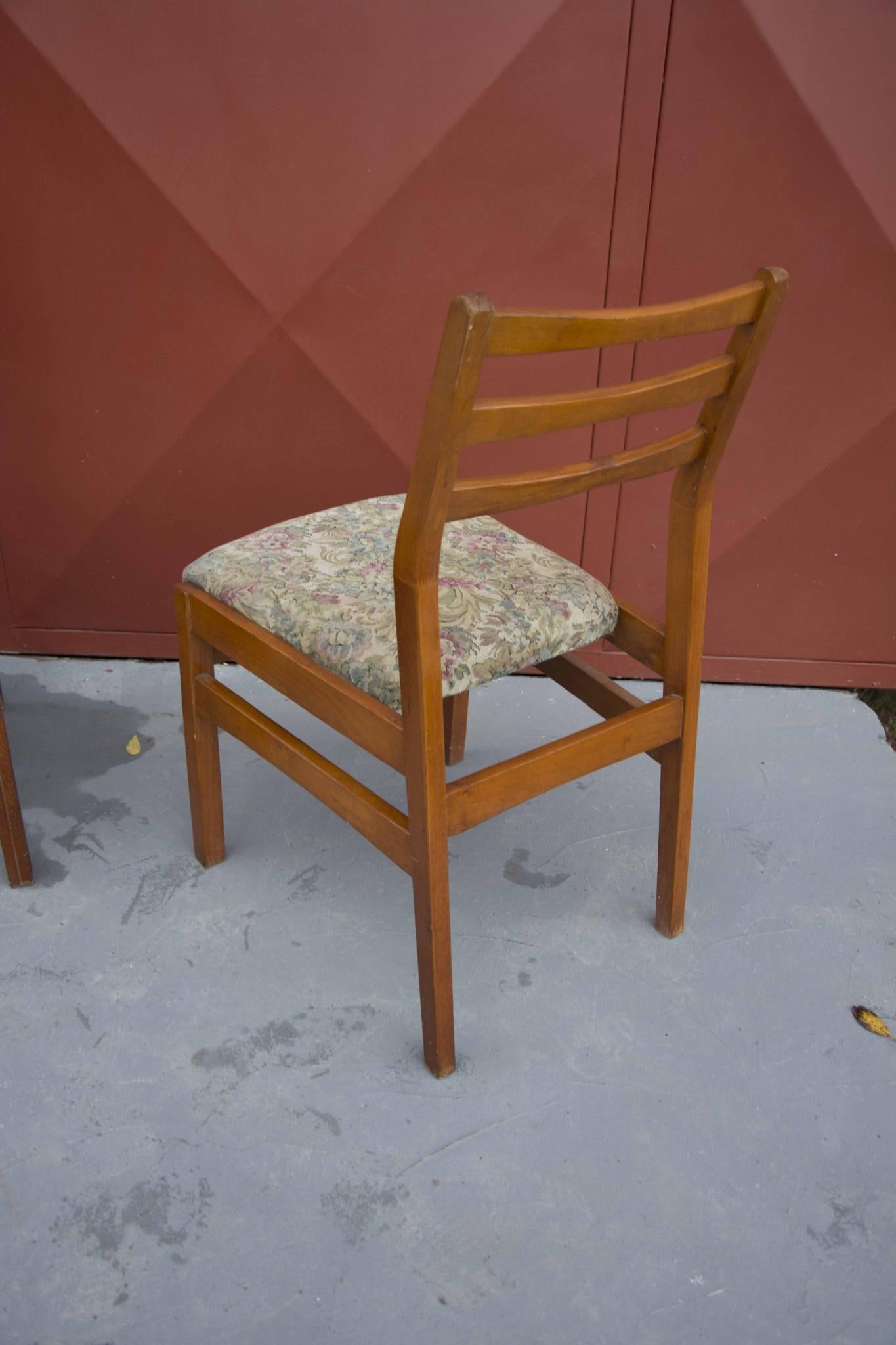 Set of Four Mid Century Dining Chairs, Czechoslovakia, 1960's 4