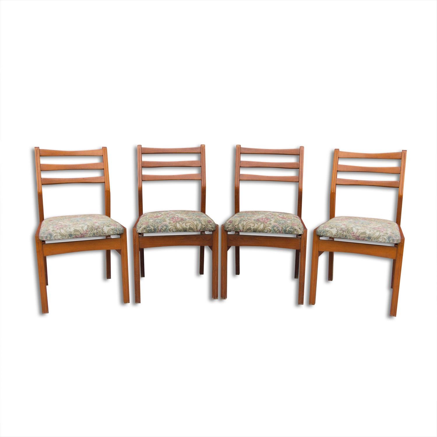 Mid-Century Modern Set of Four Mid Century Dining Chairs, Czechoslovakia, 1960's
