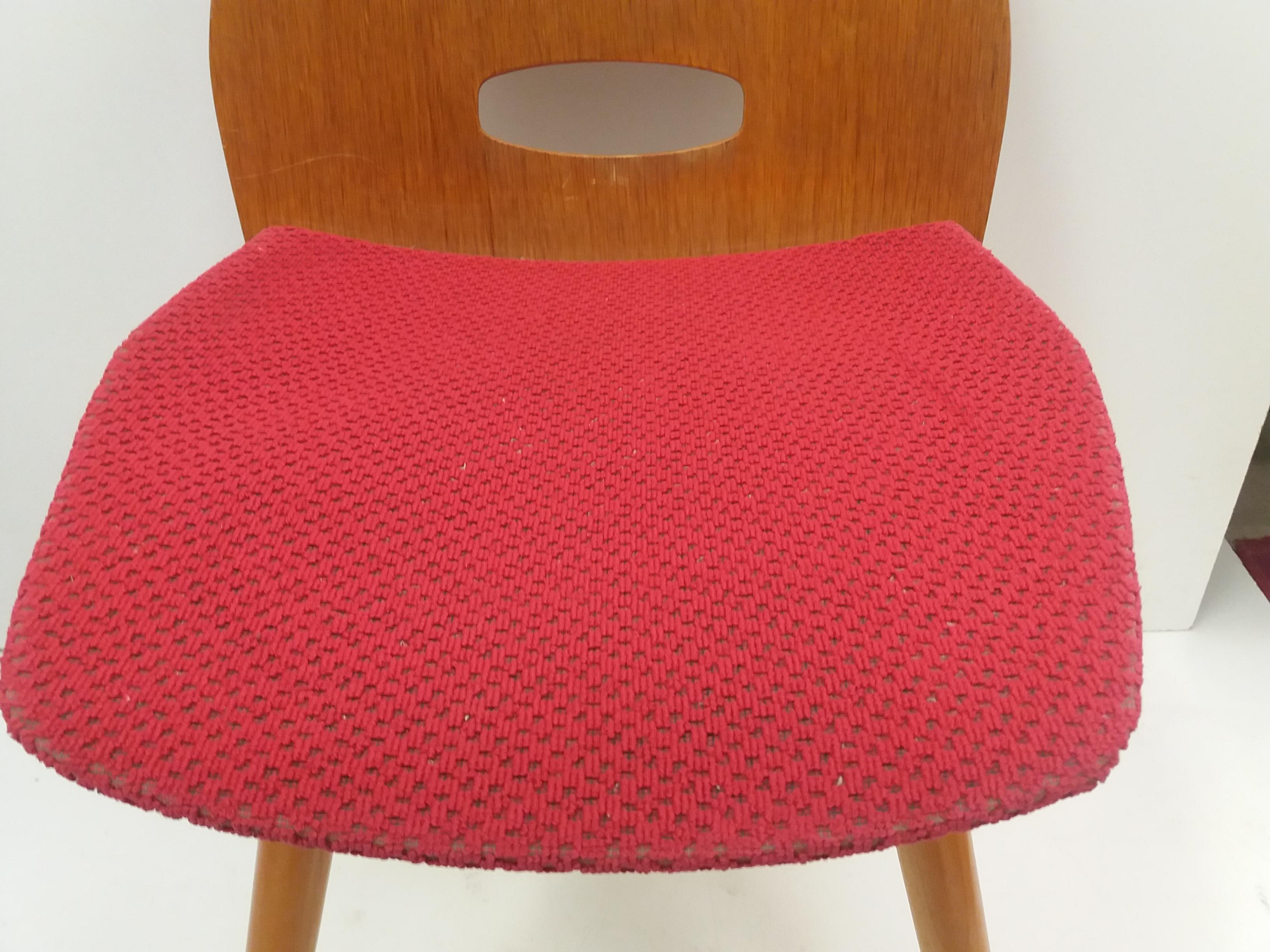 Fabric Set of Four Mid-Century Dining Chairs/ Tatra Pravenec, 1960's For Sale