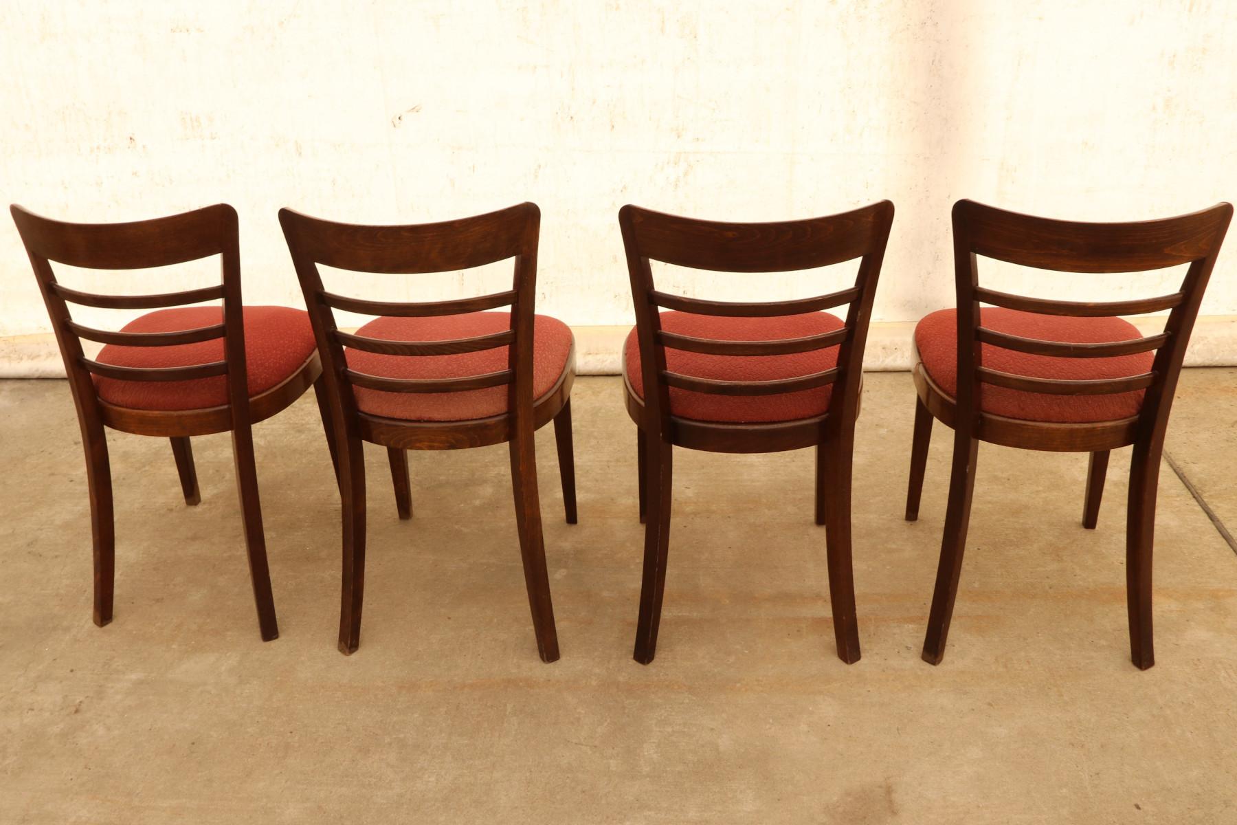 Set of Four Midcentury Dining Chairs Ton, Czechoslovakia, 1950s 2