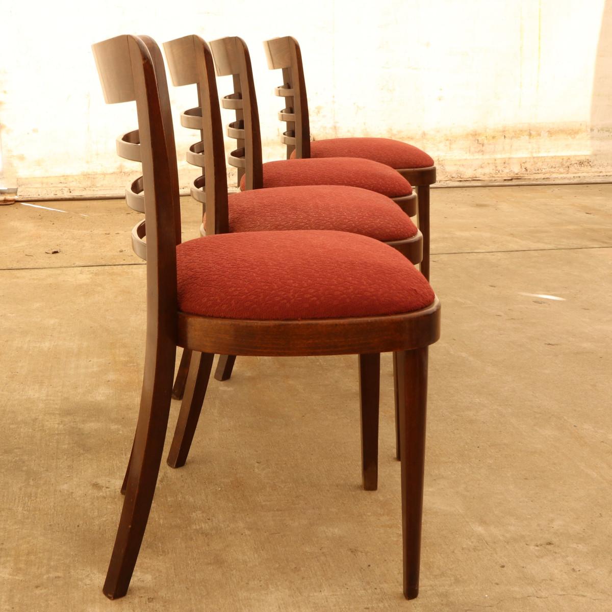 Set of Four Midcentury Dining Chairs Ton, Czechoslovakia, 1950s 3