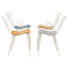 Satz von vier Ernest Race Antelope-Stühlen aus der Mitte des Jahrhunderts