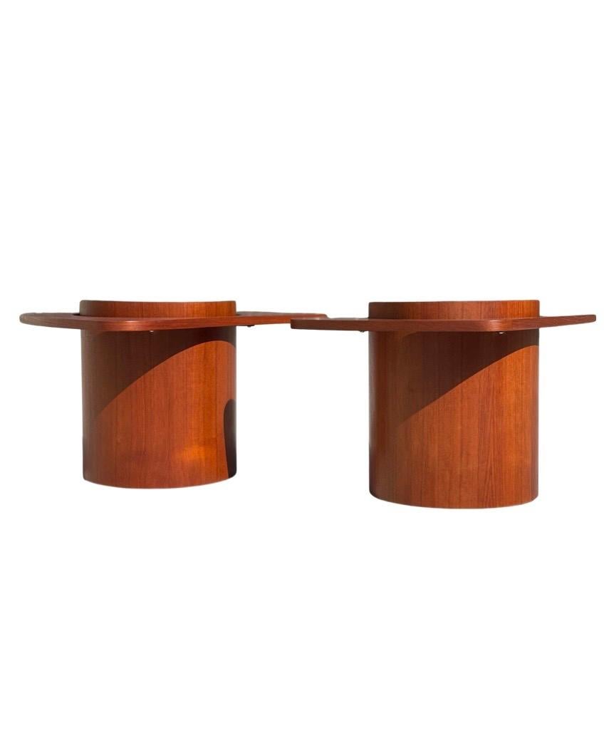 Set of Four Mid Century Floating Tables by RS Associates in Teak for Expo 67 In Good Condition In Framingham, MA