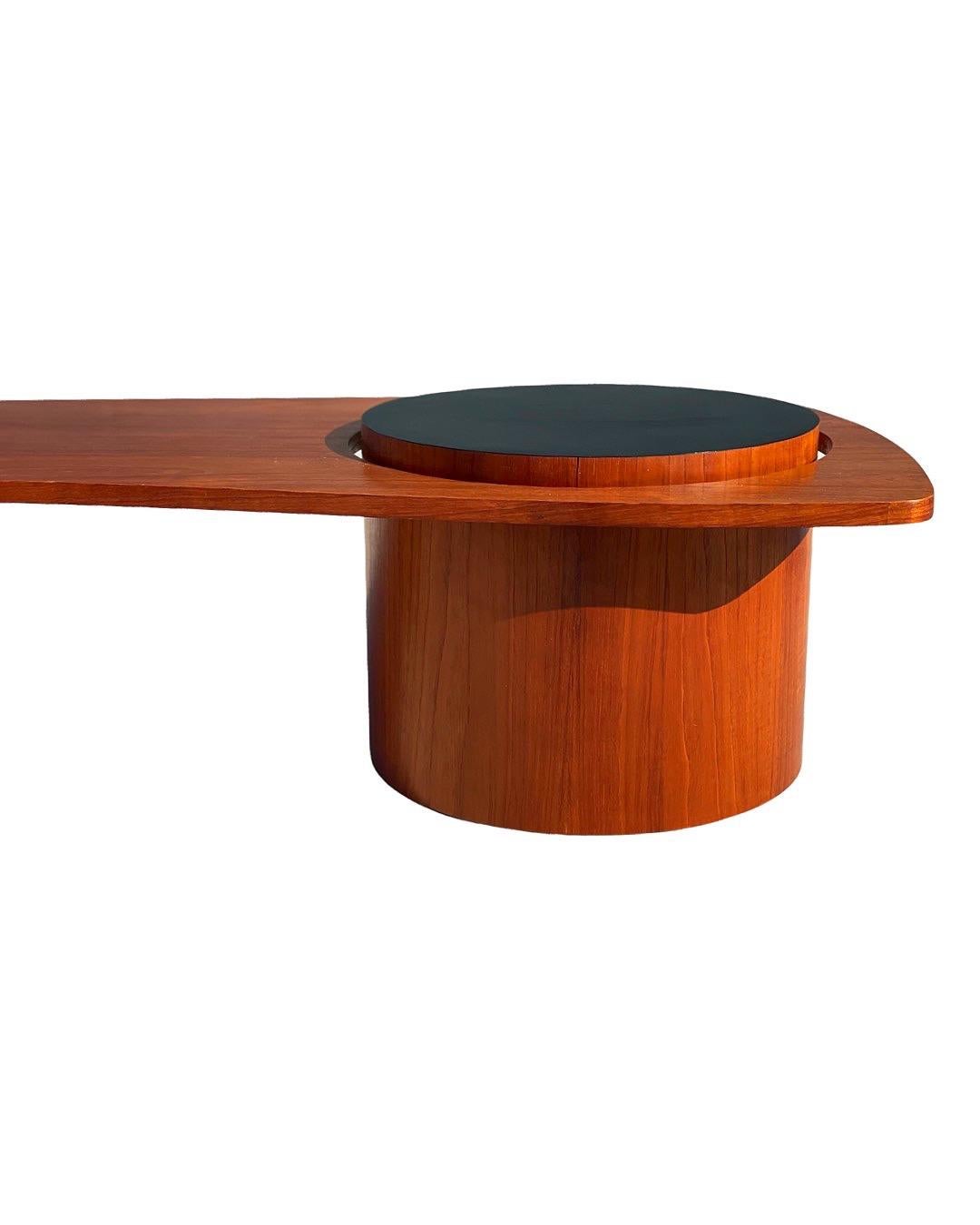 Laminate Set of Four Mid Century Floating Tables by RS Associates in Teak for Expo 67