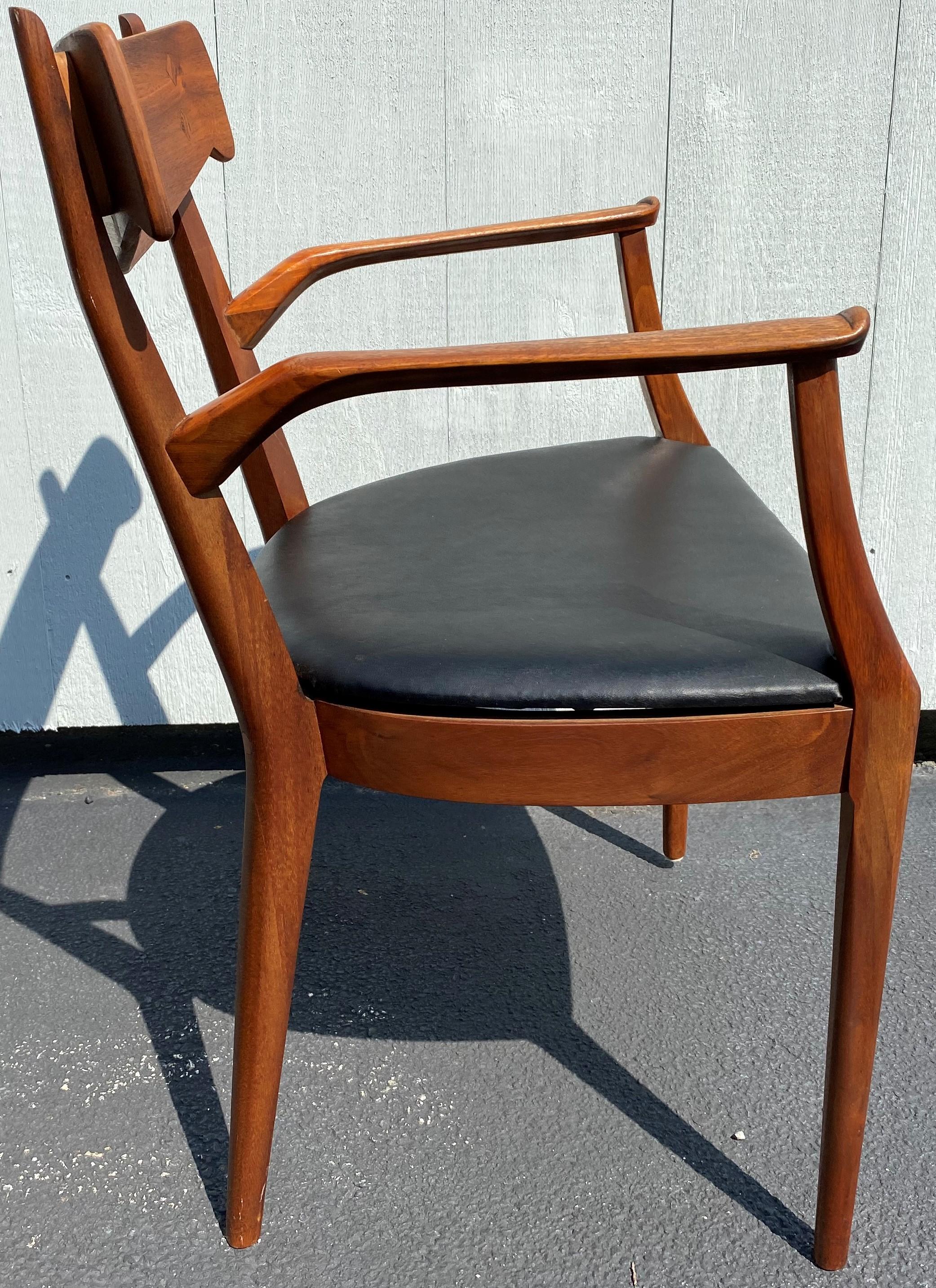 Mid-20th Century Set of Four Mid Century Kipp Stewart “Declaration” Arm Chairs for Drexel