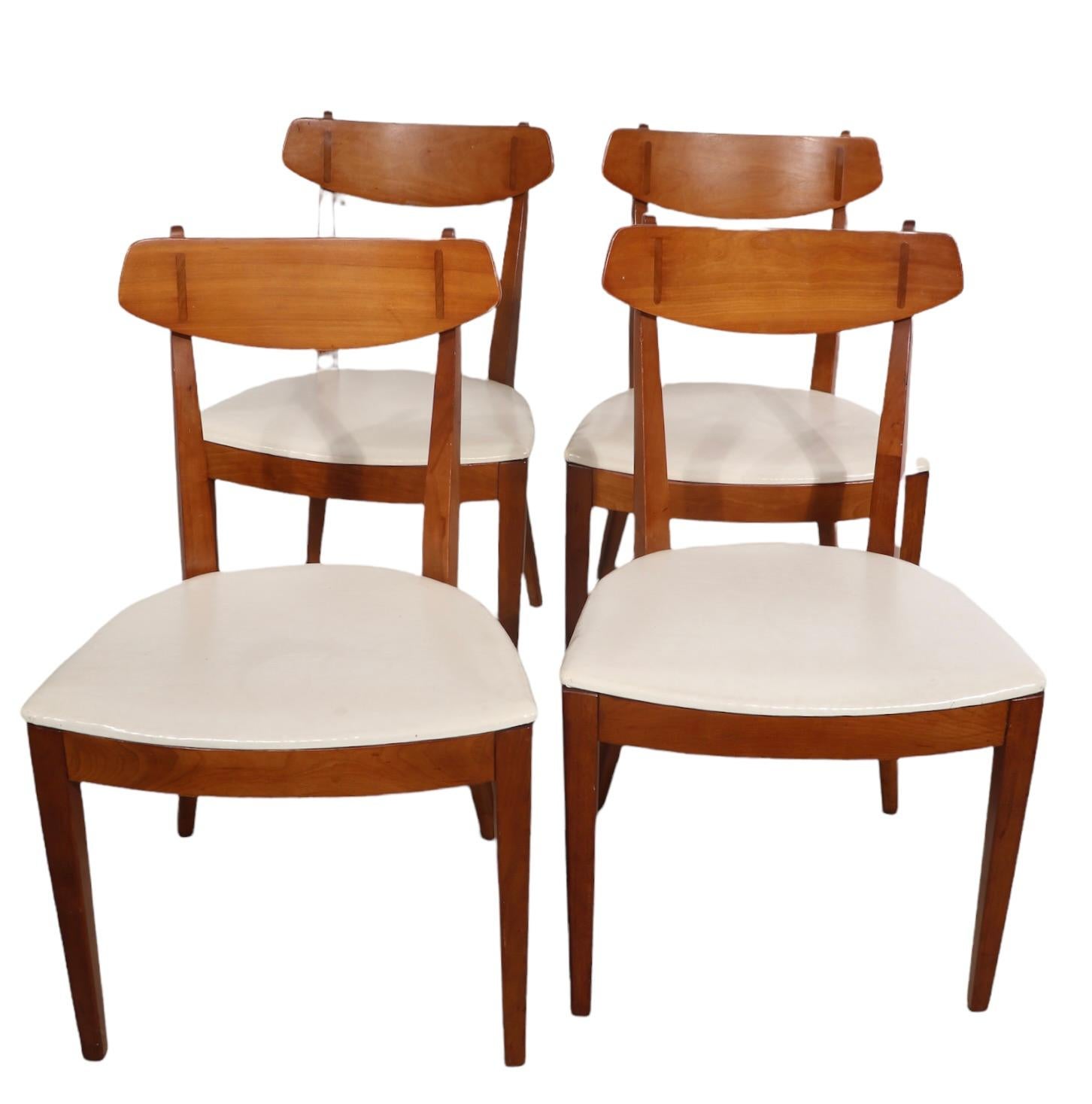 Mid-Century Modern Set of Four Mid Century  Kipp Stewart  Drexel Sun Coast Dining Chairs