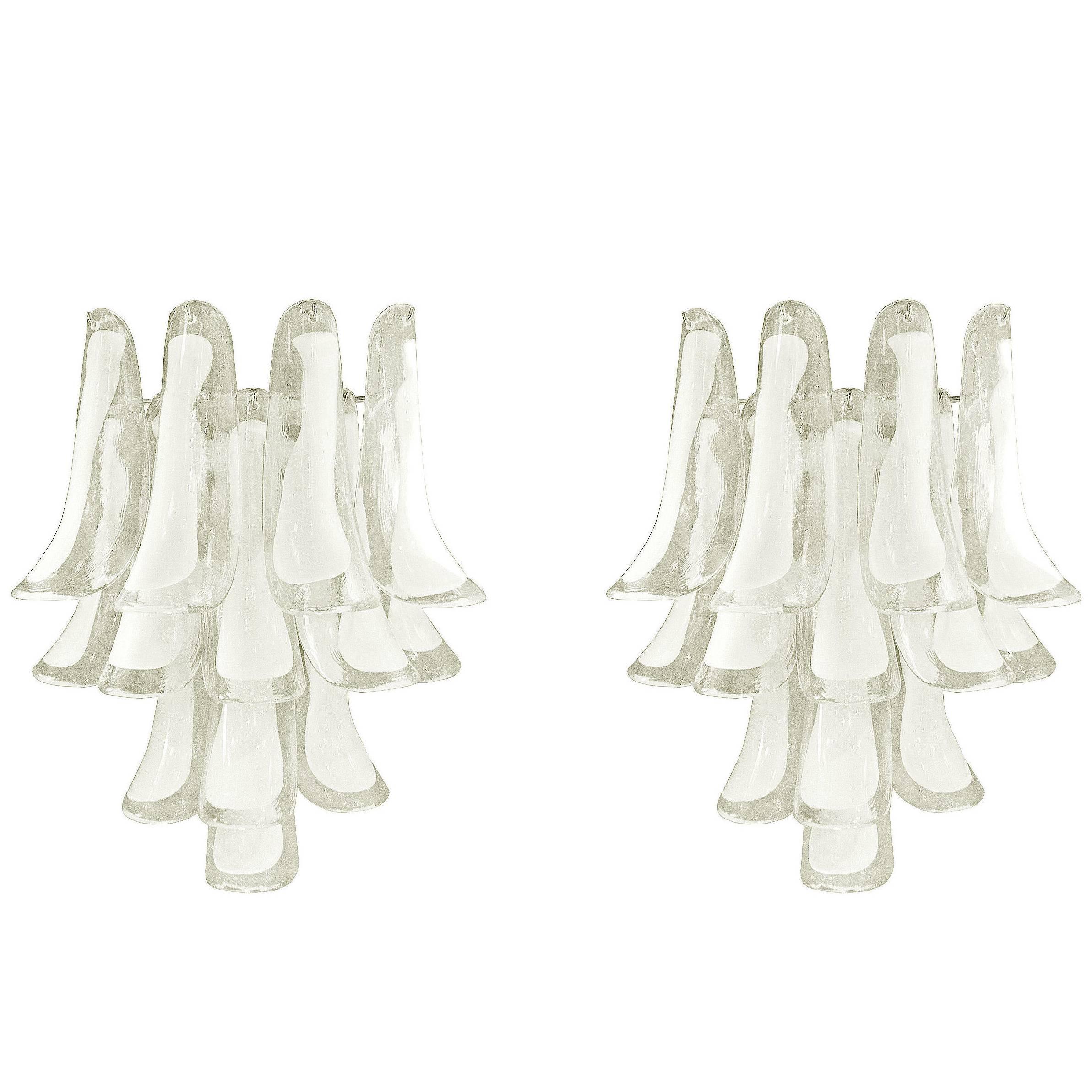 Pair of Mid-Century Mazzega Murano Sconces