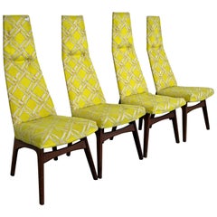 Set of Four Mid-Century Modern Adrian Pearsall High Back Dining Chairs