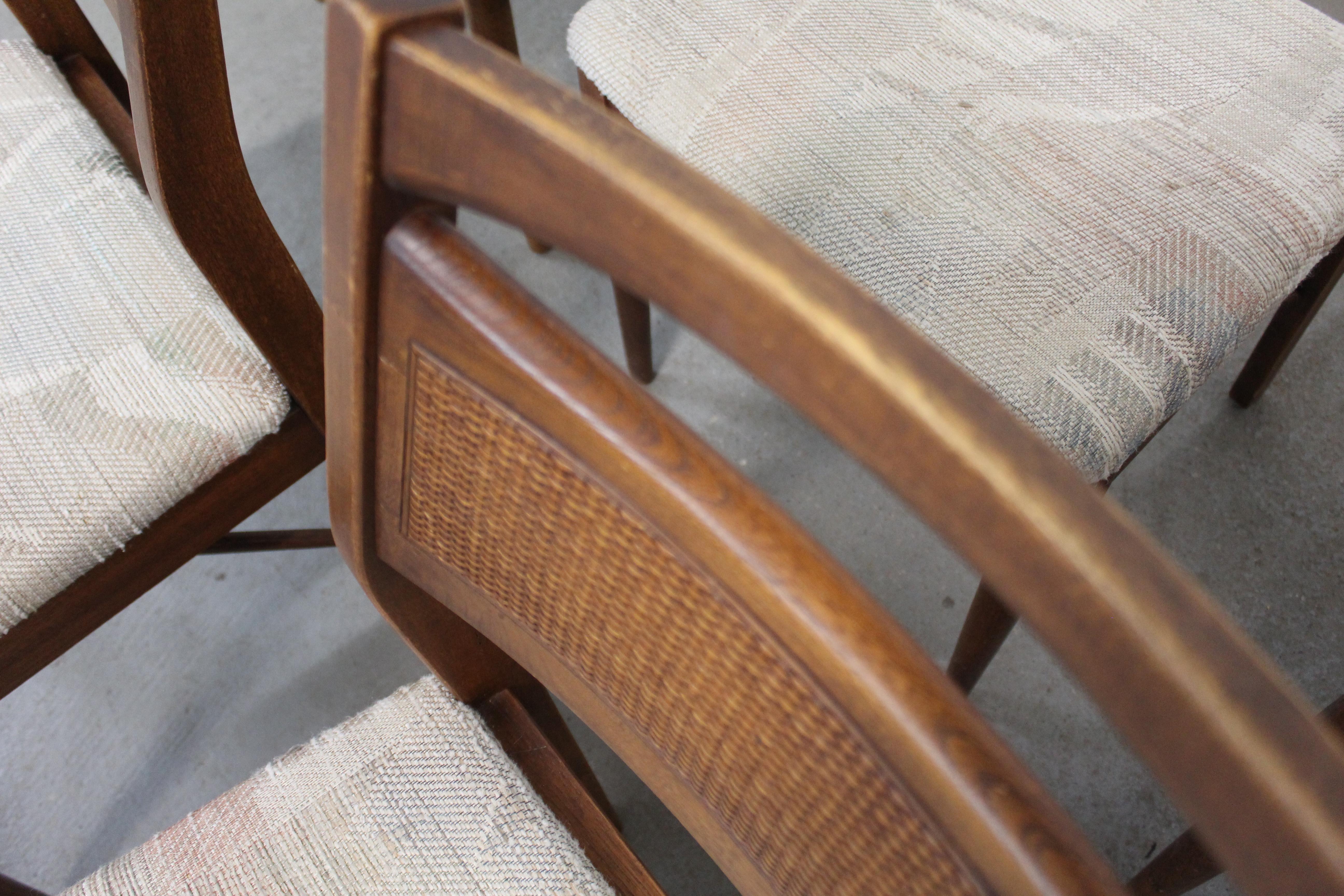 Set of Four Mid-Century Modern American of Martinsville Walnut Dining Chairs 6