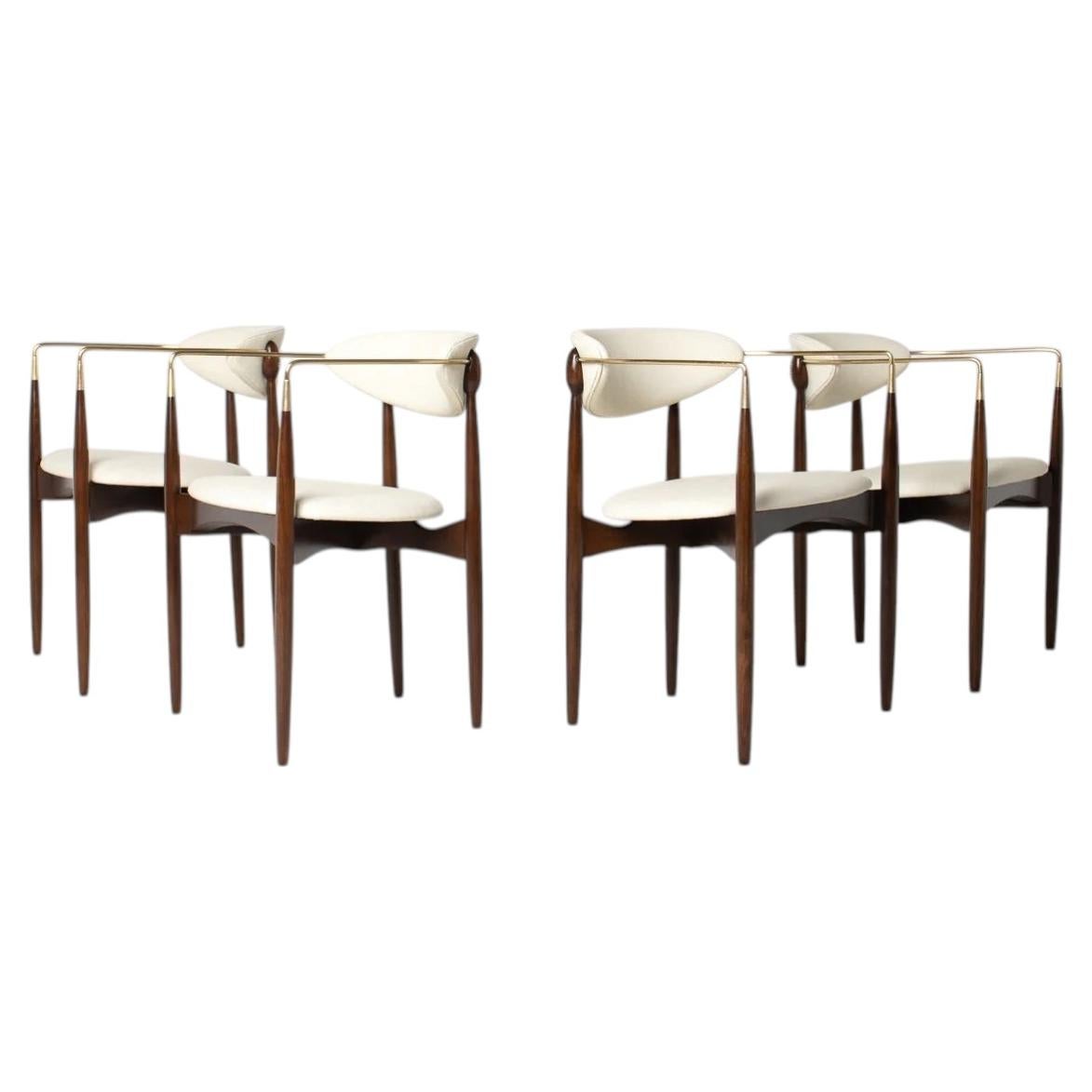 Set of Four Mid-Century Modern Arm Chairs by Dan Johnson, 1950