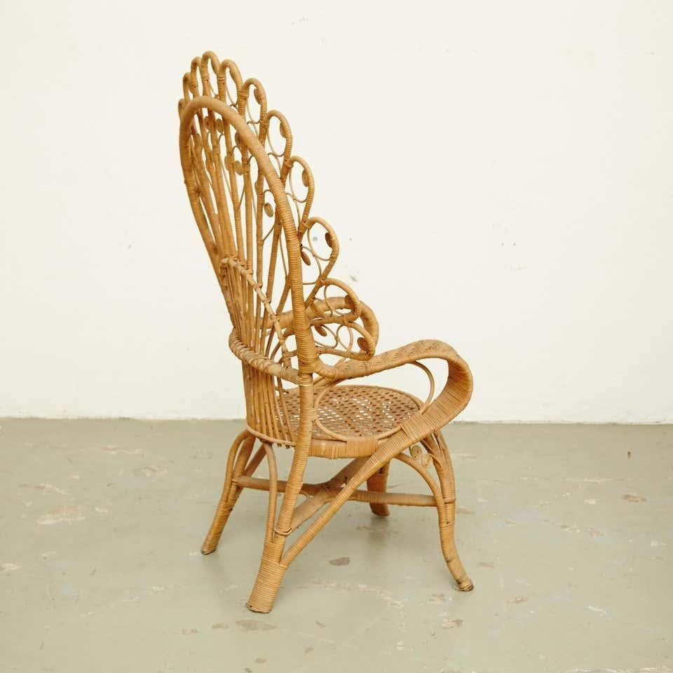 Ensemble de quatre chaises en bambou et rotin The MODERNITY, circa 1960 en vente 3