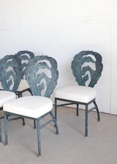 Set of Four Mid Century Modern Banana Leaf Chairs
