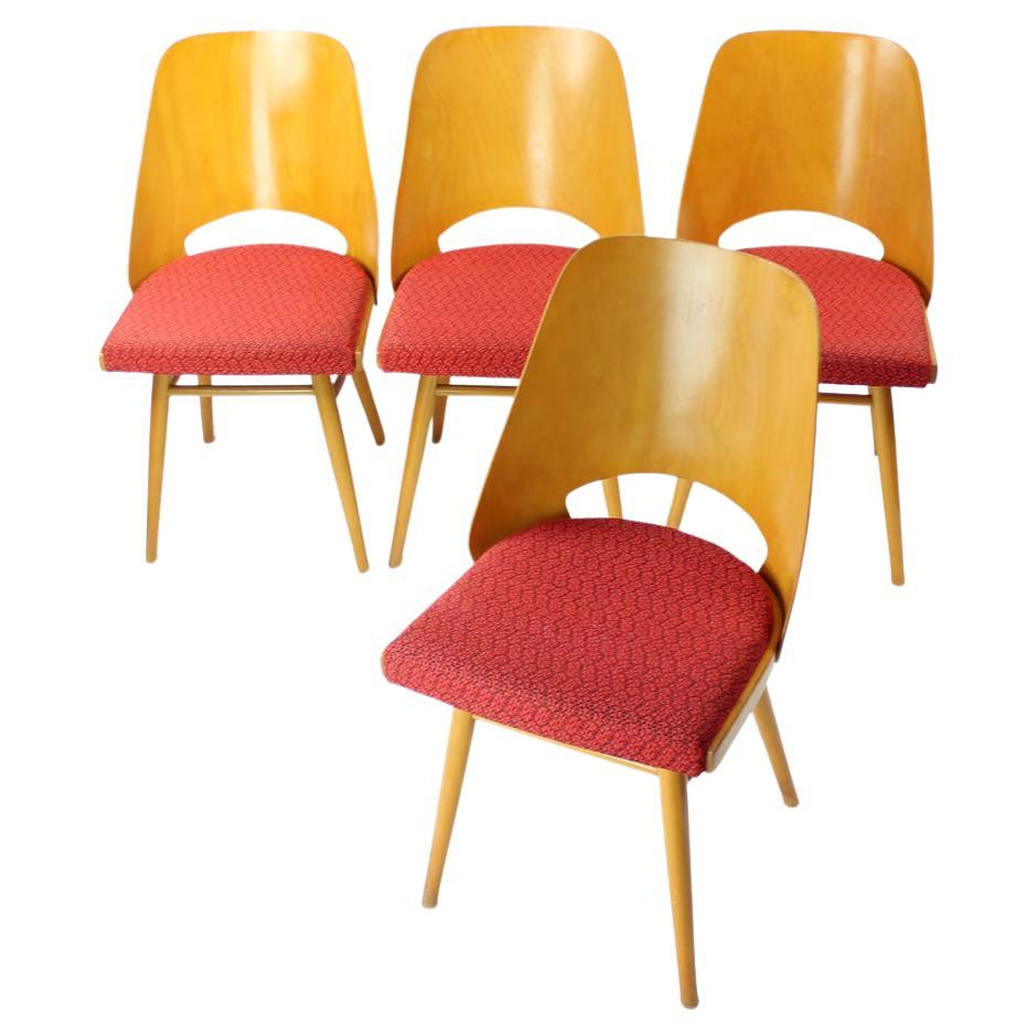 Ensemble de quatre chaises en hêtre The Modernity du milieu du siècle, Oswald Haerdtl pour Thonet, années 1960