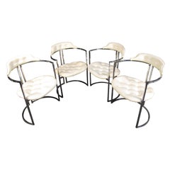 Set of Four Mid-Century Modern Chairs in the Style of Milo Baughman