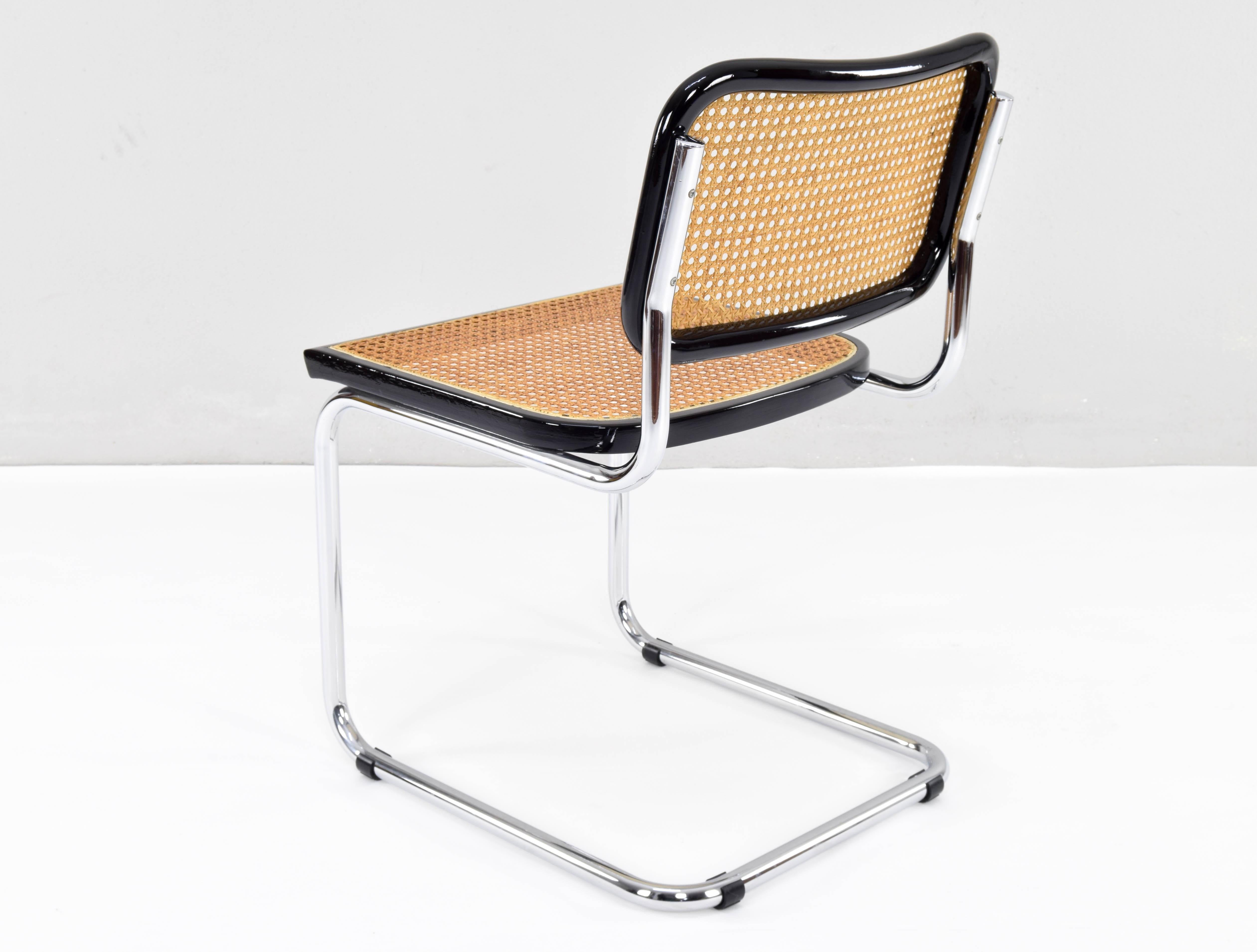 20th Century Set of Four Mid-Century Modern Cidue Marcel Breuer B32 Cesca Chairs, Italy