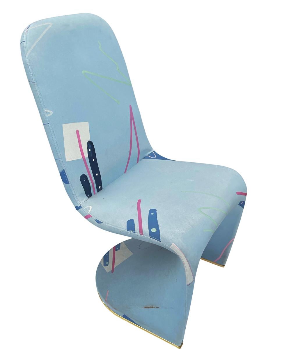 Set of Four Mid-Century Modern Curvy Dining Chairs or Side Chairs After Panton 6