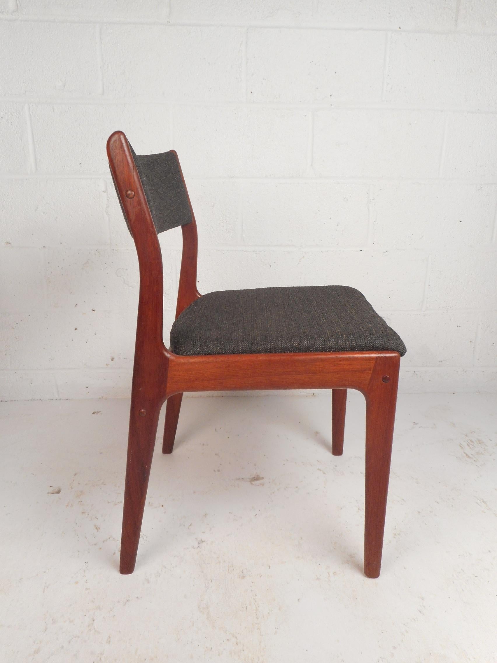 mid century teak dining chairs