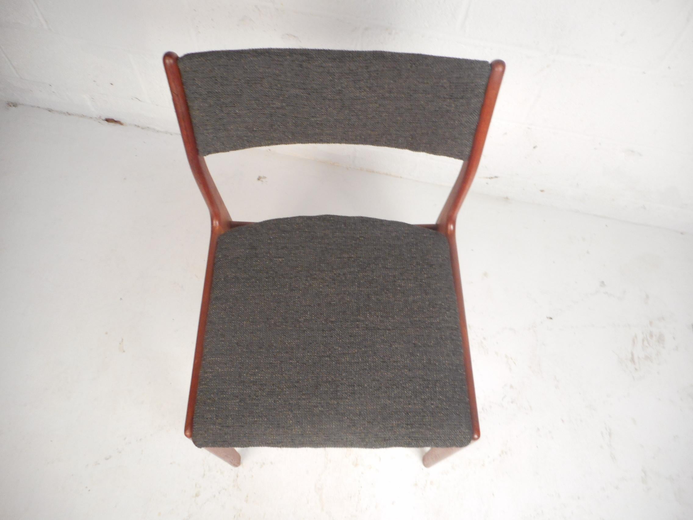 mid century modern danish teak dining chairs