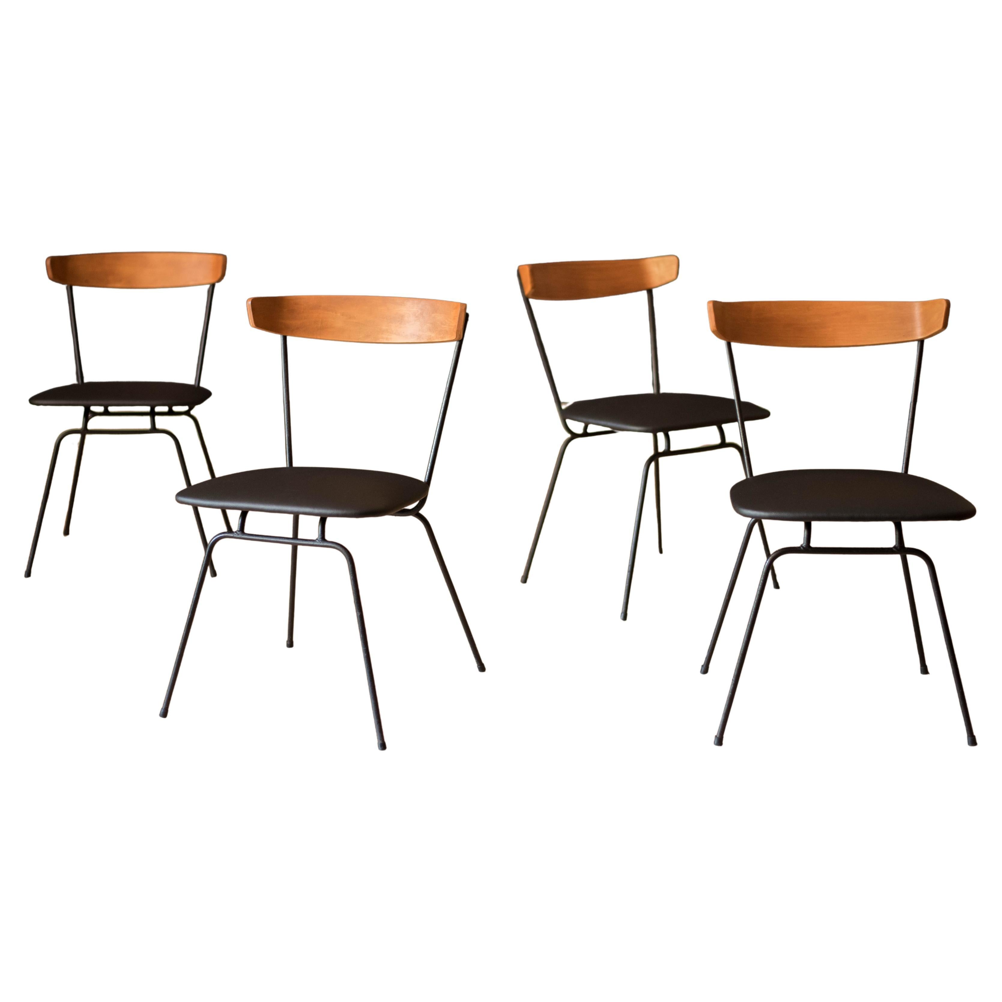 Juego de cuatro sillas de comedor Mid Century Modern de Clifford Pascoe