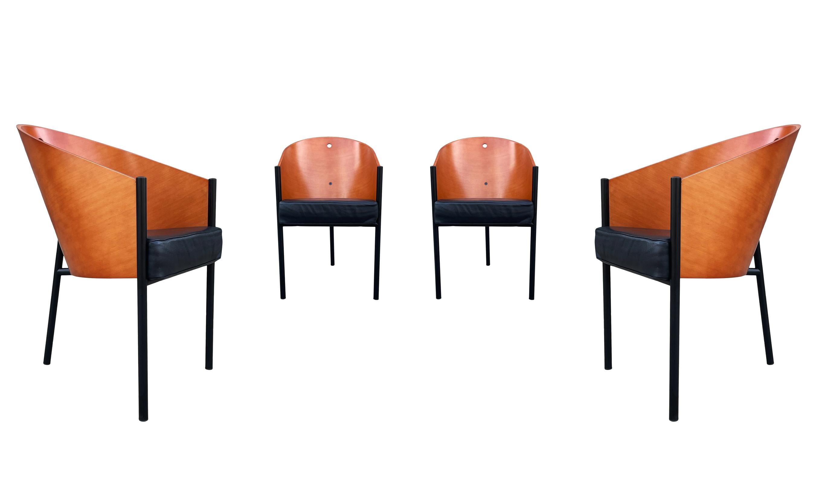 Ensemble de quatre chaises de salle à manger de style mi-siècle moderne par Philippe Starck pour Driade en vente 3