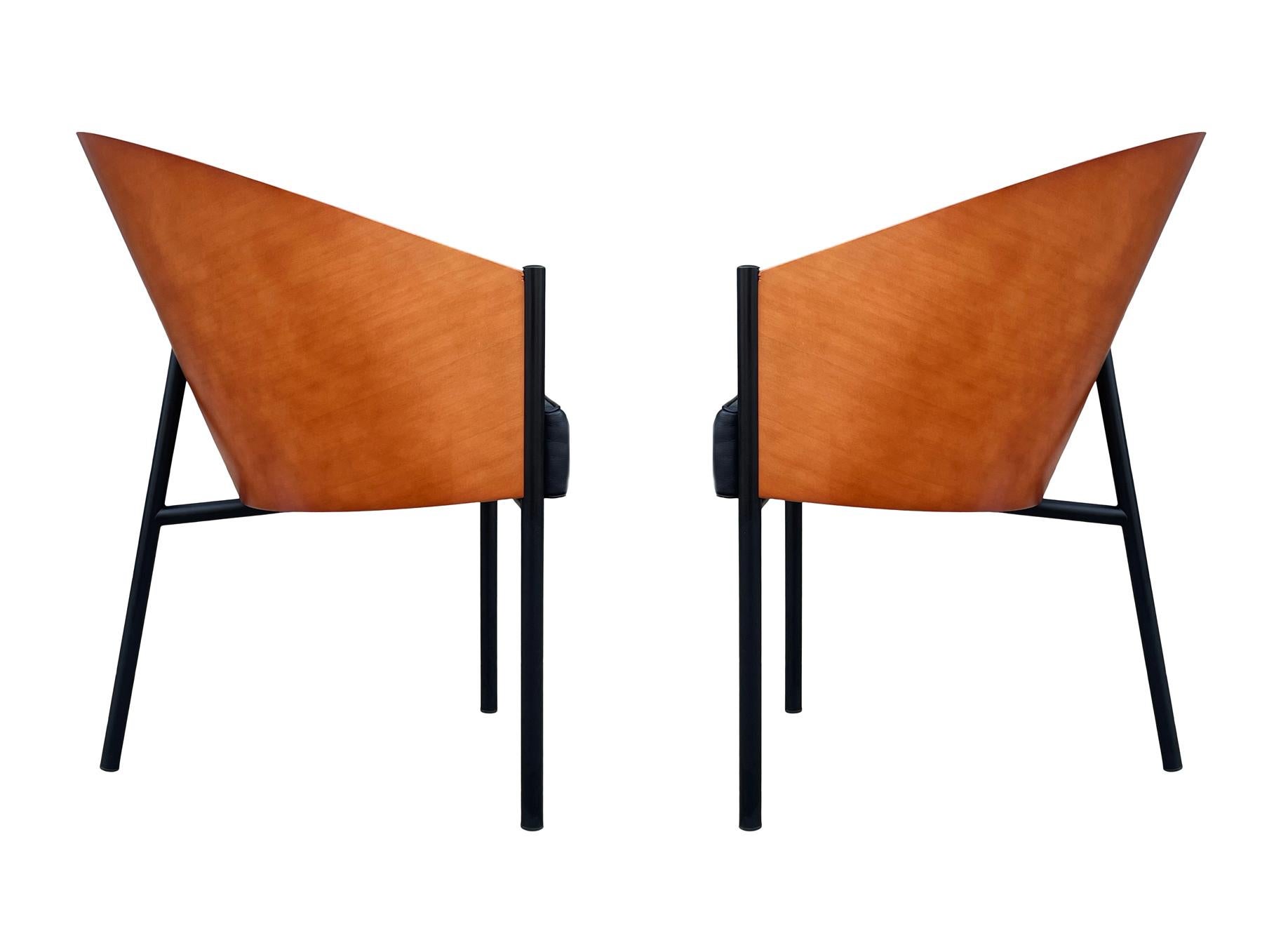 Ensemble de quatre chaises de salle à manger de style mi-siècle moderne par Philippe Starck pour Driade Bon état - En vente à Philadelphia, PA