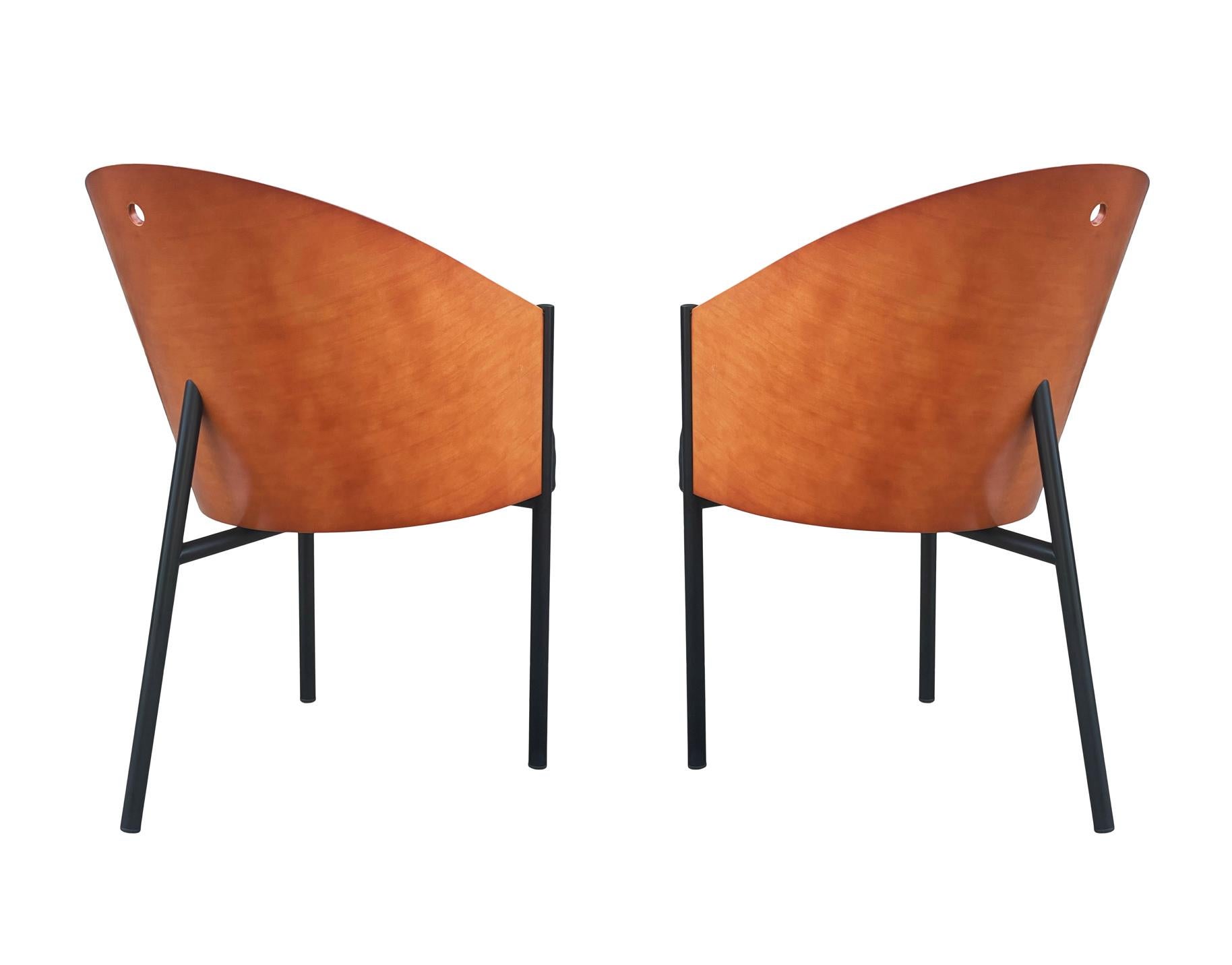 Ensemble de quatre chaises de salle à manger de style mi-siècle moderne par Philippe Starck pour Driade en vente 2