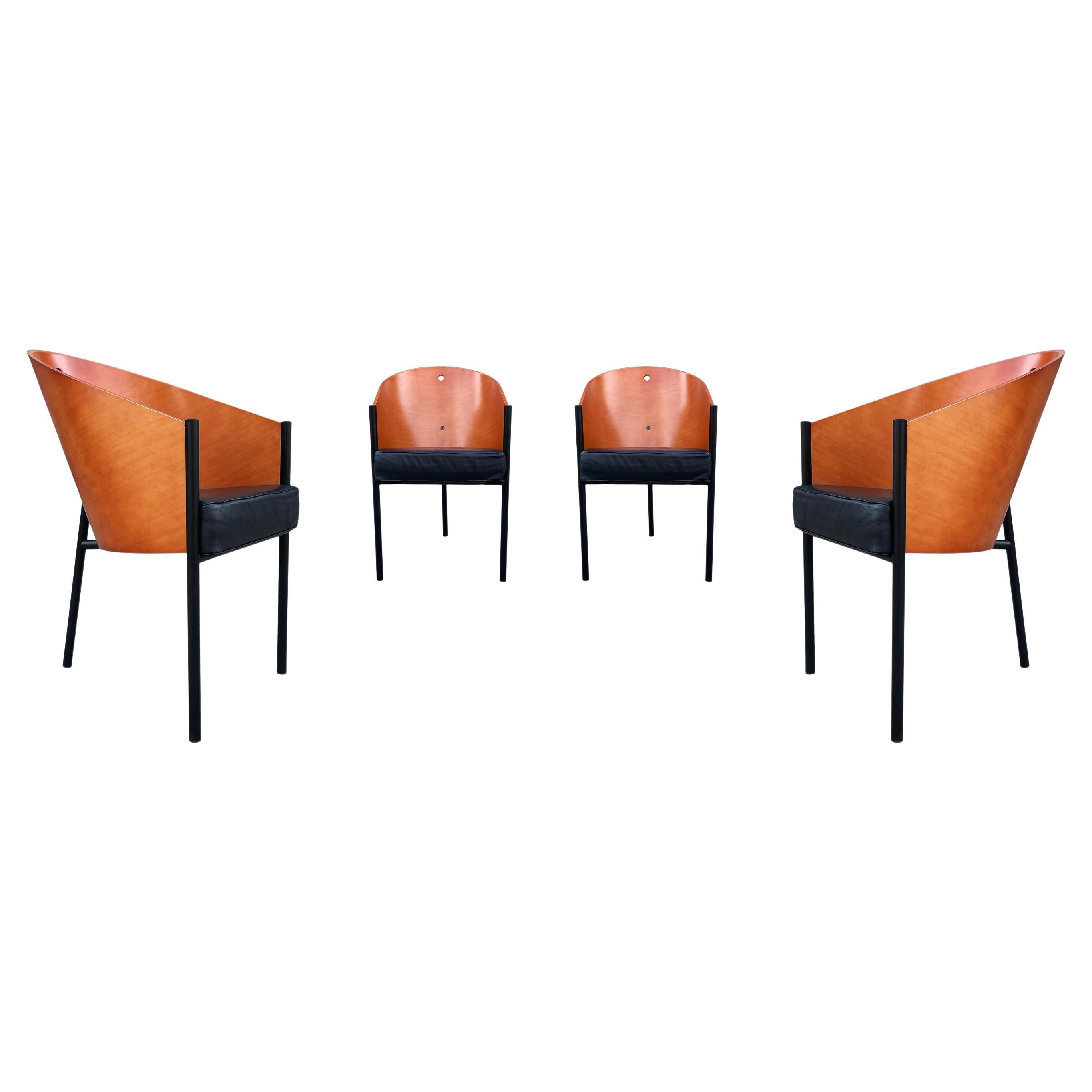 Set of Four Mid-Century Modern Dining Chairs by Philippe Starck for Driade